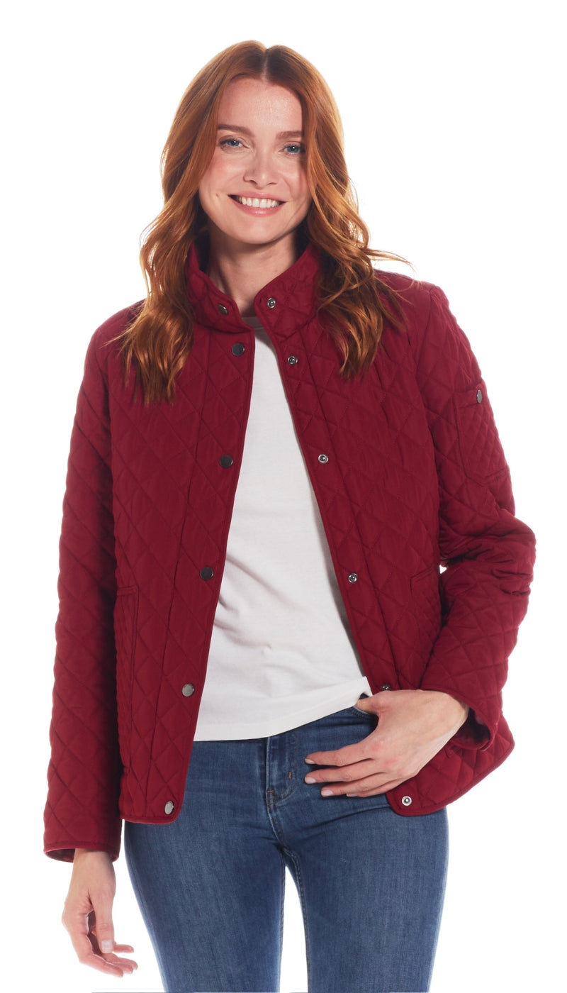 QUILTED SNAP FRONT JACKET