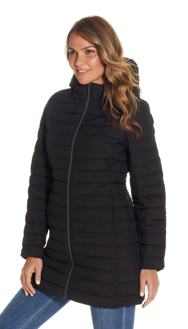 MODERN SHAPED PUFFER WITH STRETCH