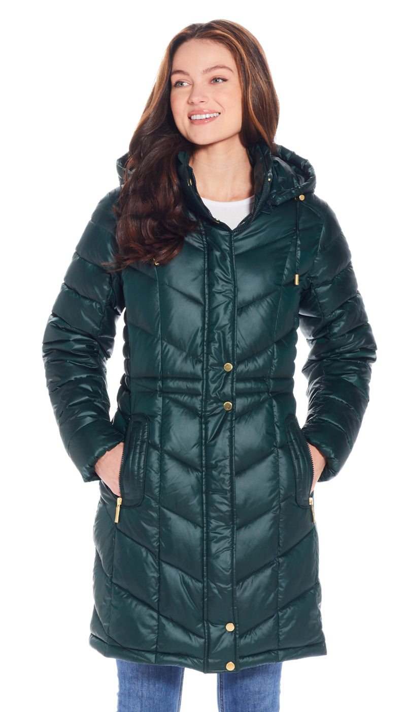 HOODED QUILTED PUFFER JACKET