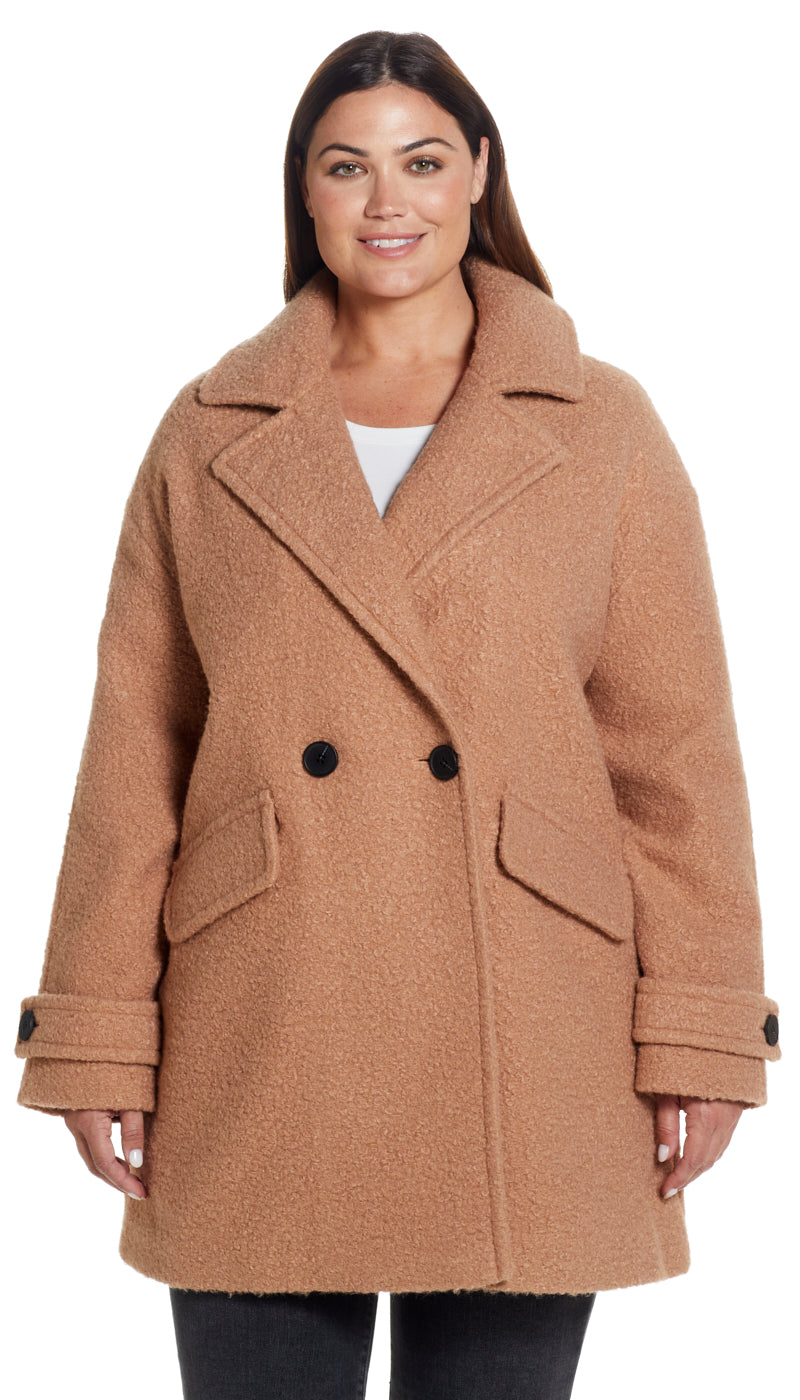 POLY BOUCLÉ PEACOAT