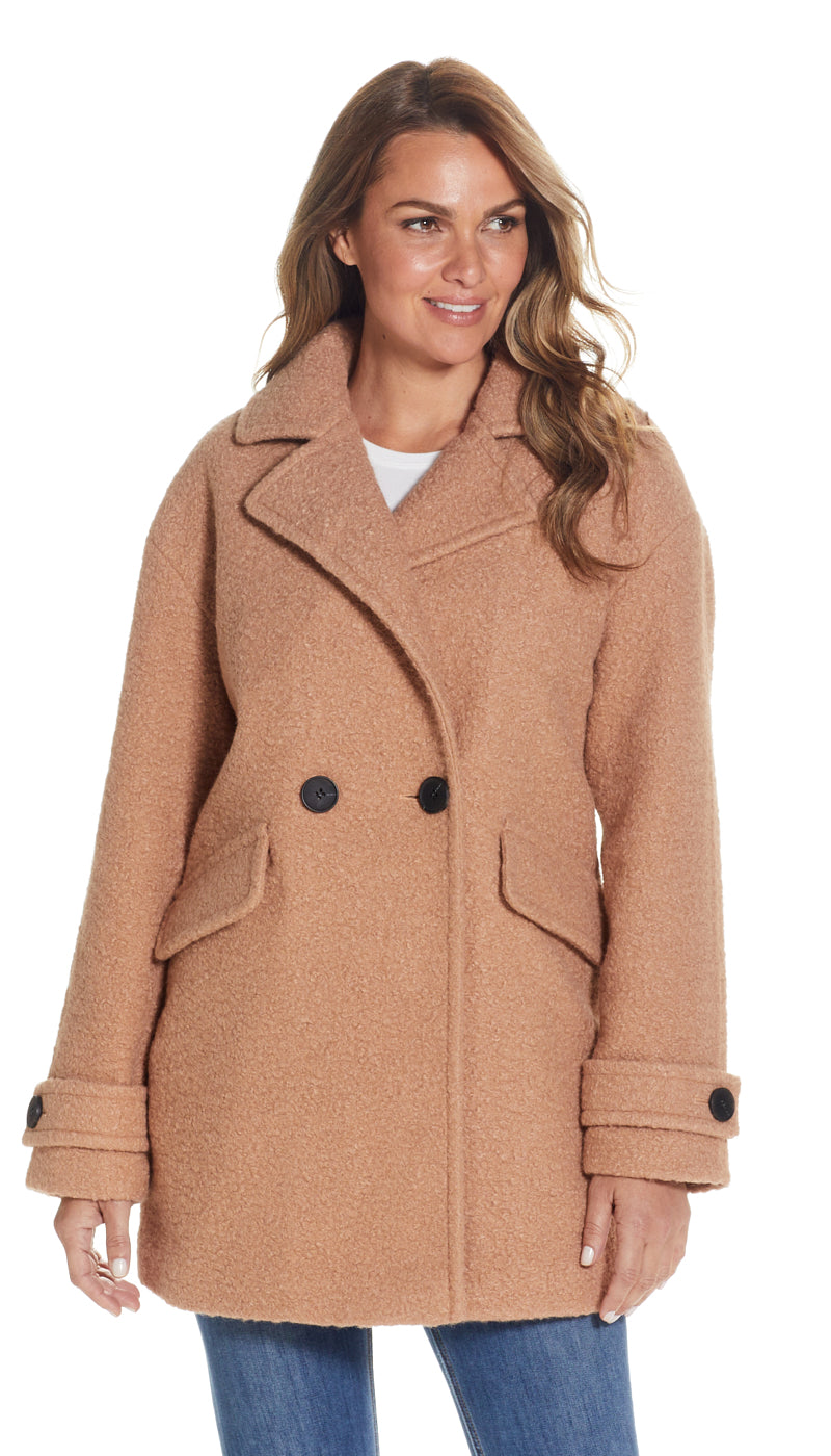 POLY BOUCLÉ PEACOAT