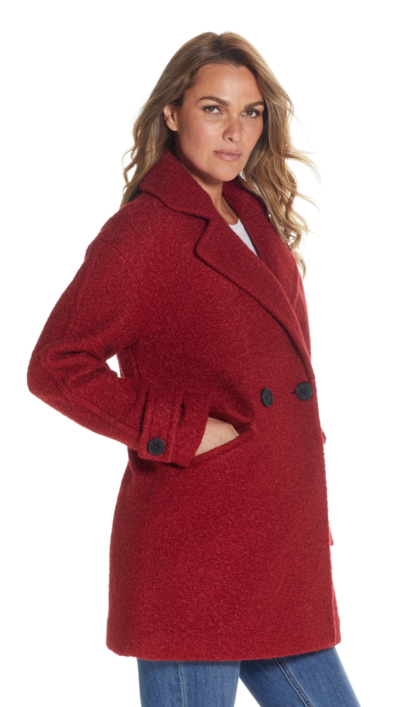 POLY BOUCLÉ PEACOAT