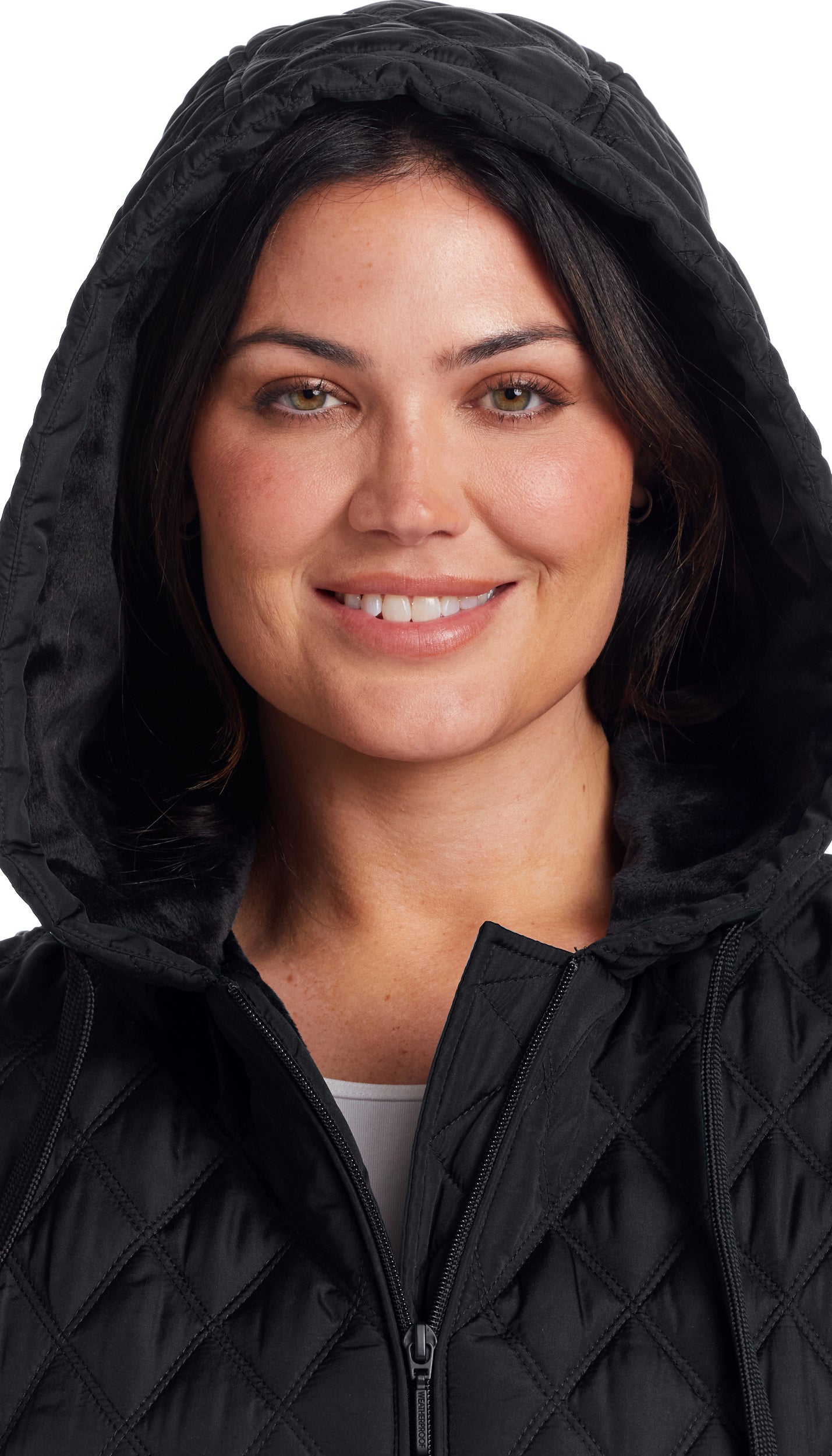 QUILTED HOODED VEST WITH PLUSH LINING