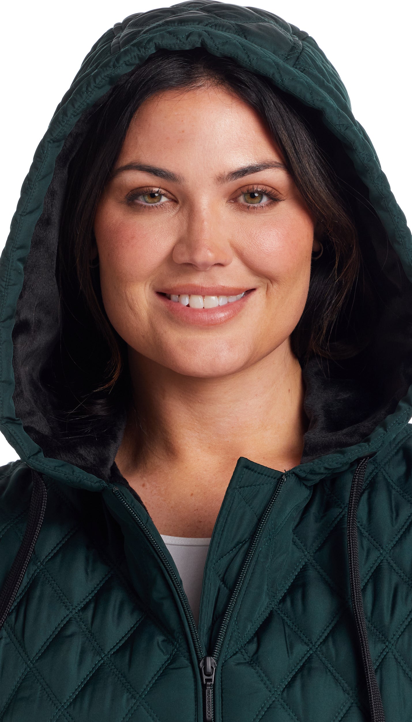 QUILTED HOODED VEST WITH PLUSH LINING