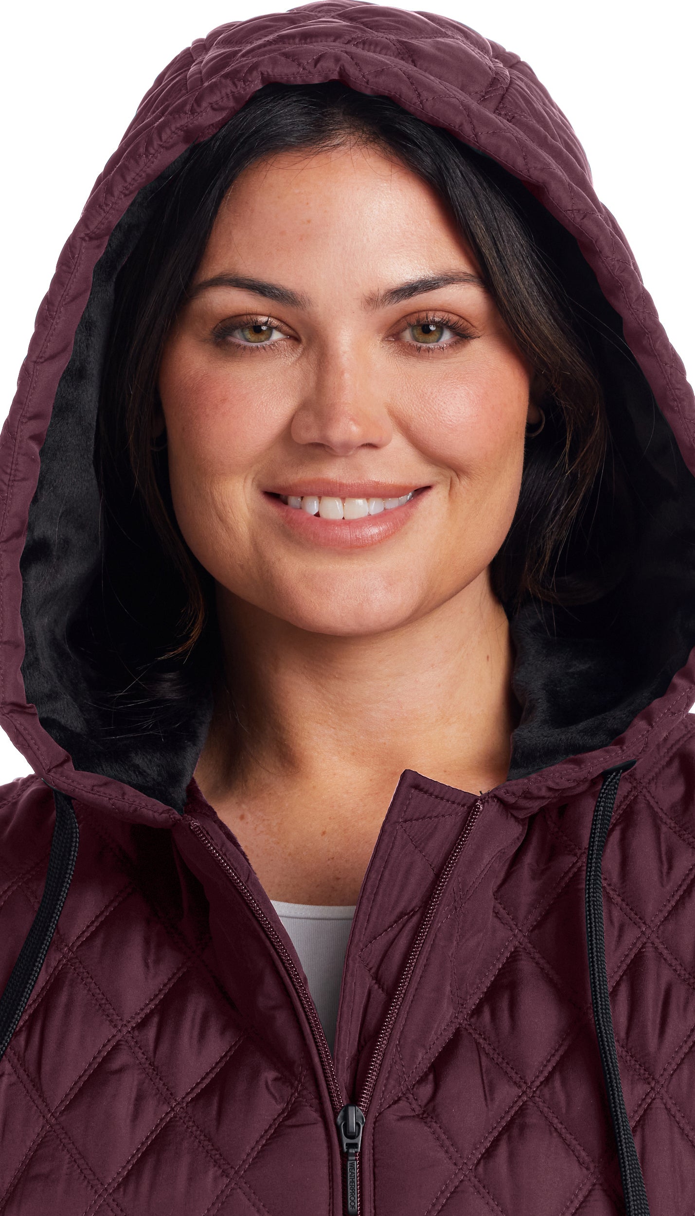 QUILTED HOODED VEST WITH PLUSH LINING