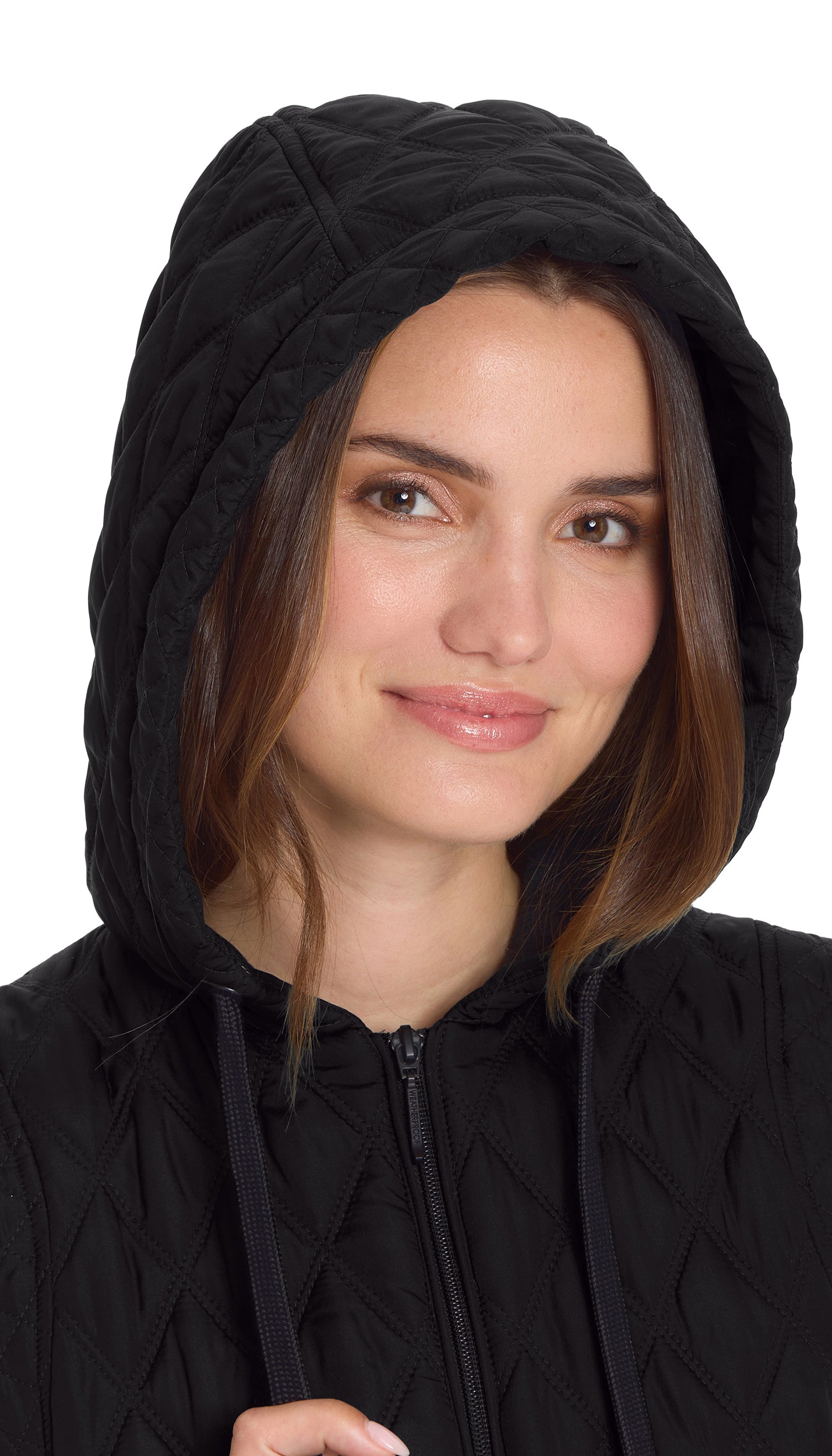 QUILTED HOODED VEST WITH PLUSH LINING