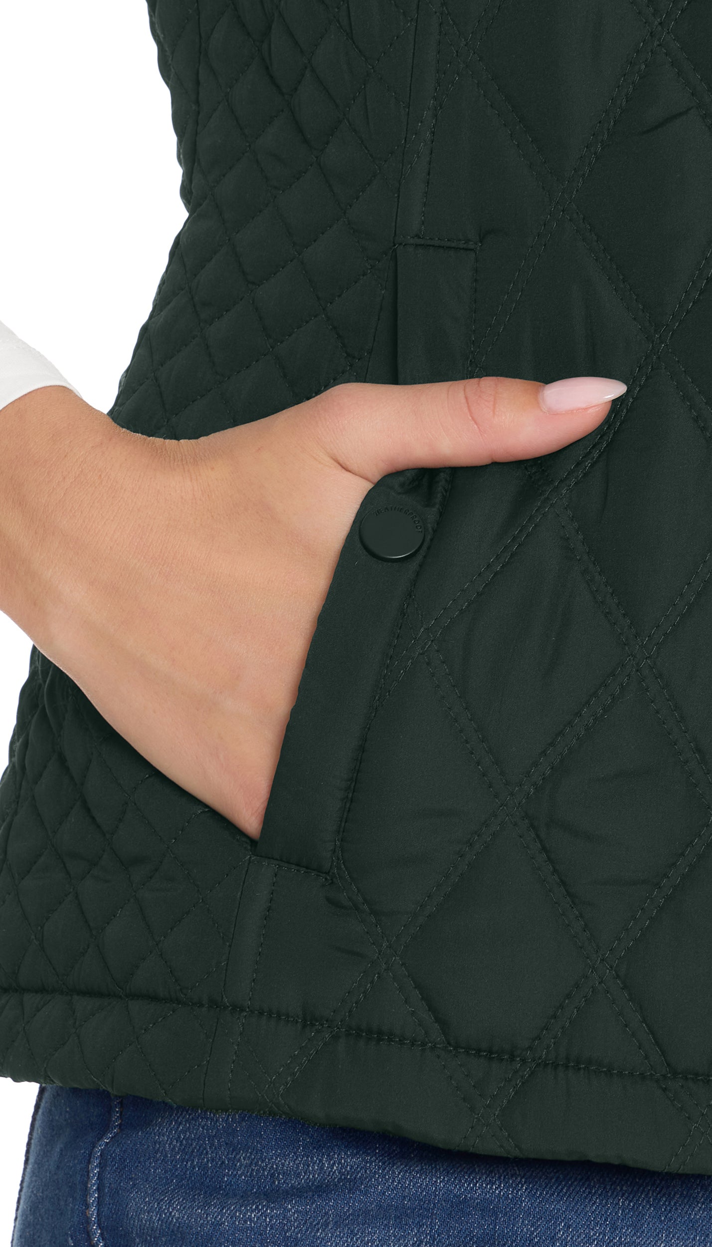 QUILTED HOODED VEST WITH PLUSH LINING