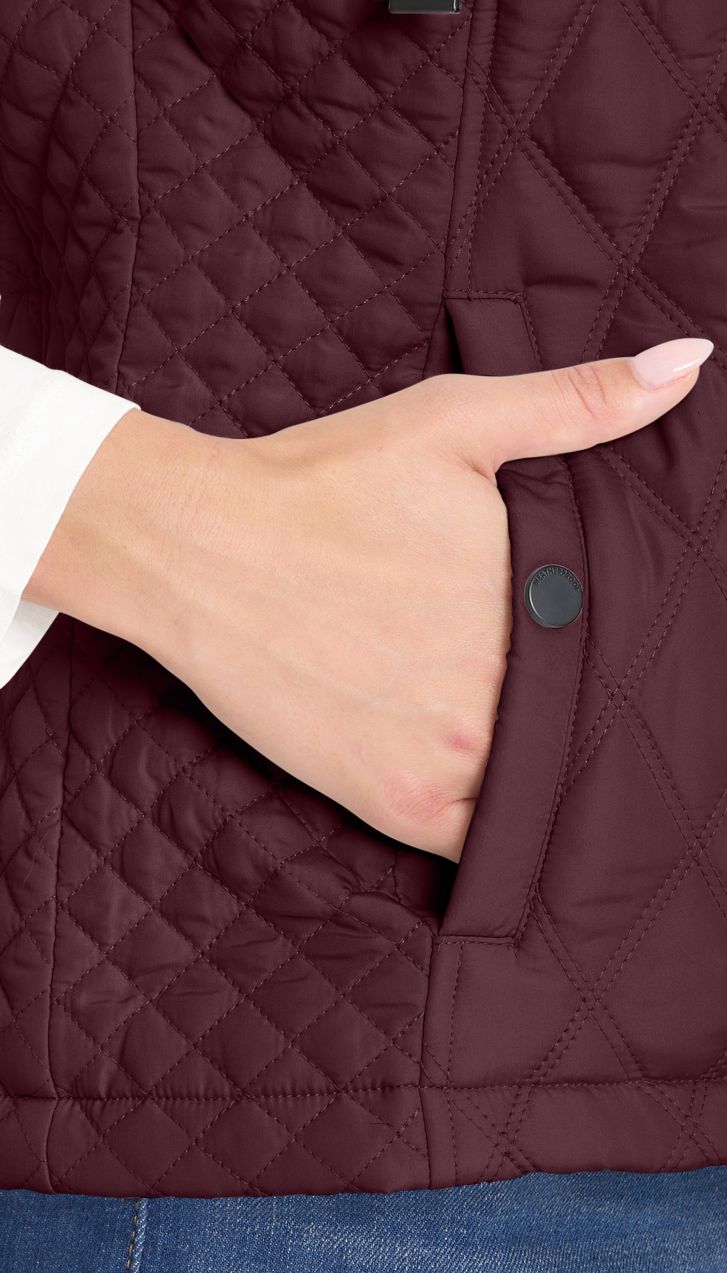 QUILTED HOODED VEST WITH PLUSH LINING