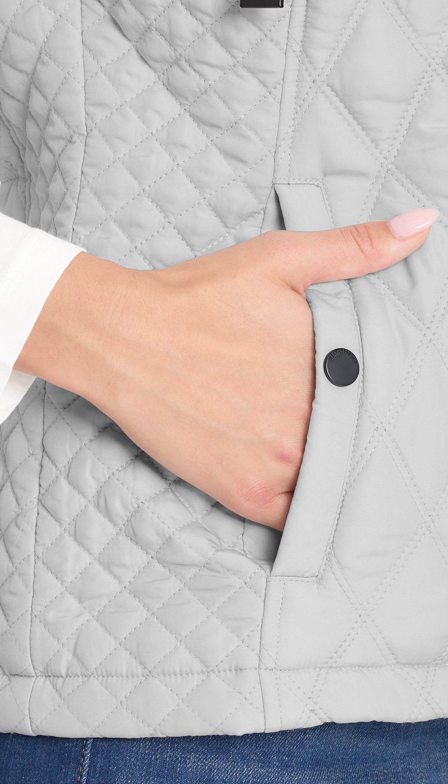 QUILTED HOODED VEST WITH PLUSH LINING