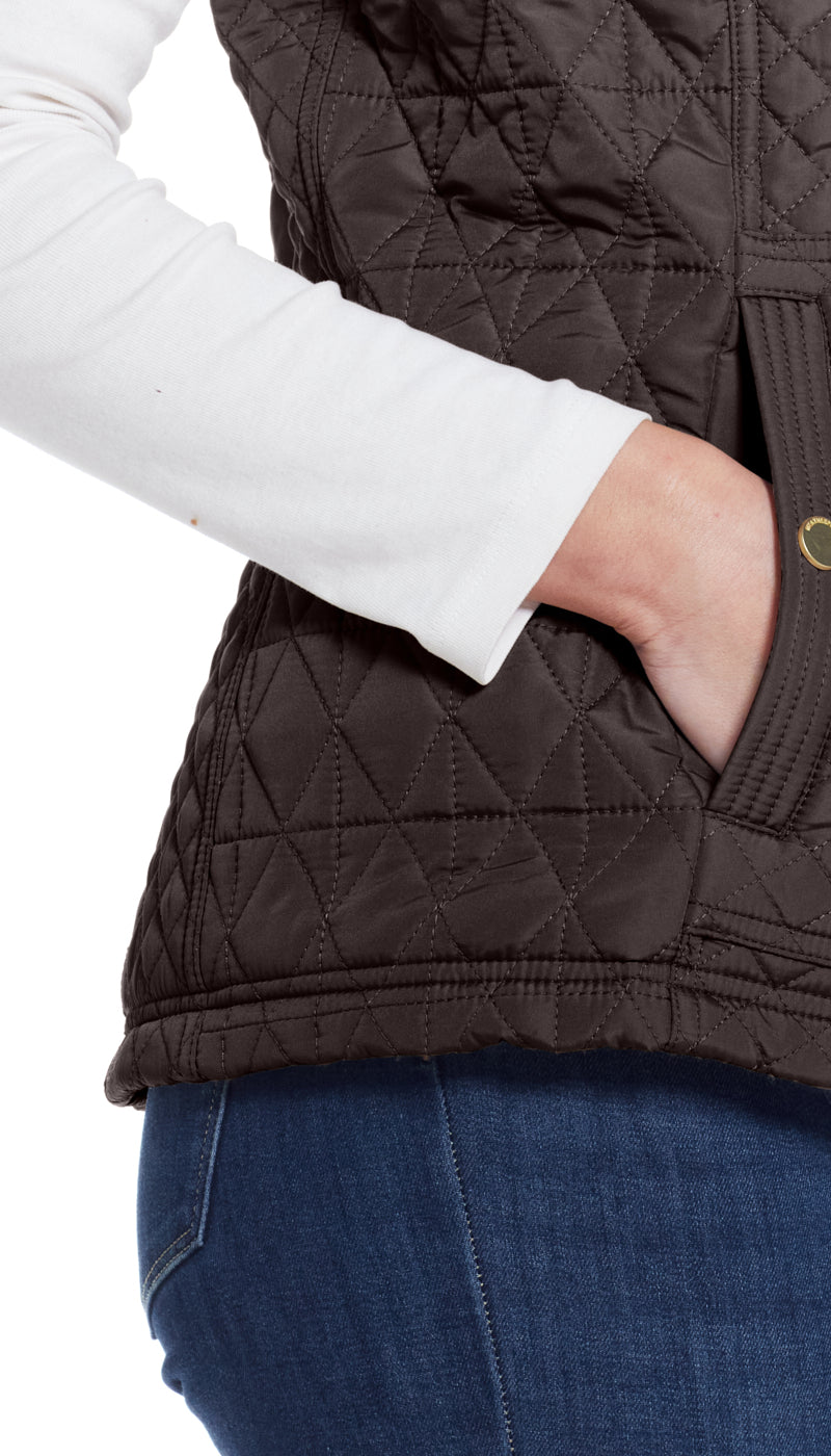 MULTI QUILTED PLUSH LINED VEST