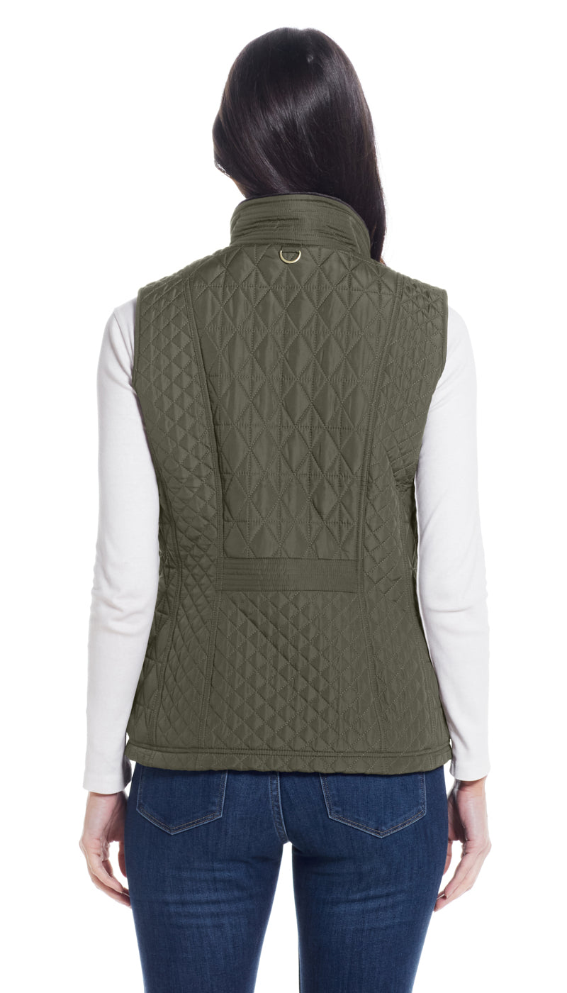 MULTI QUILTED PLUSH LINED VEST