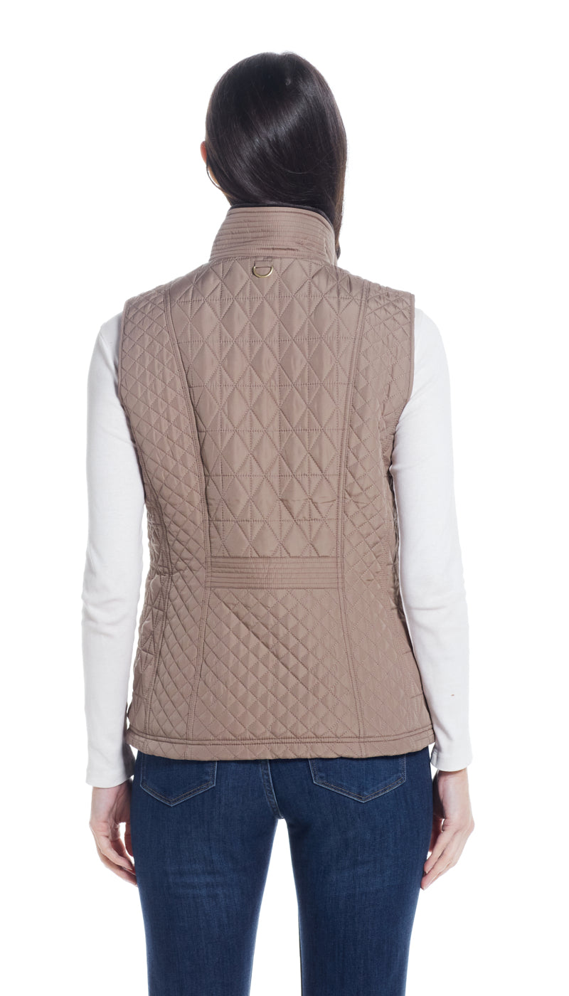 MULTI QUILTED PLUSH LINED VEST