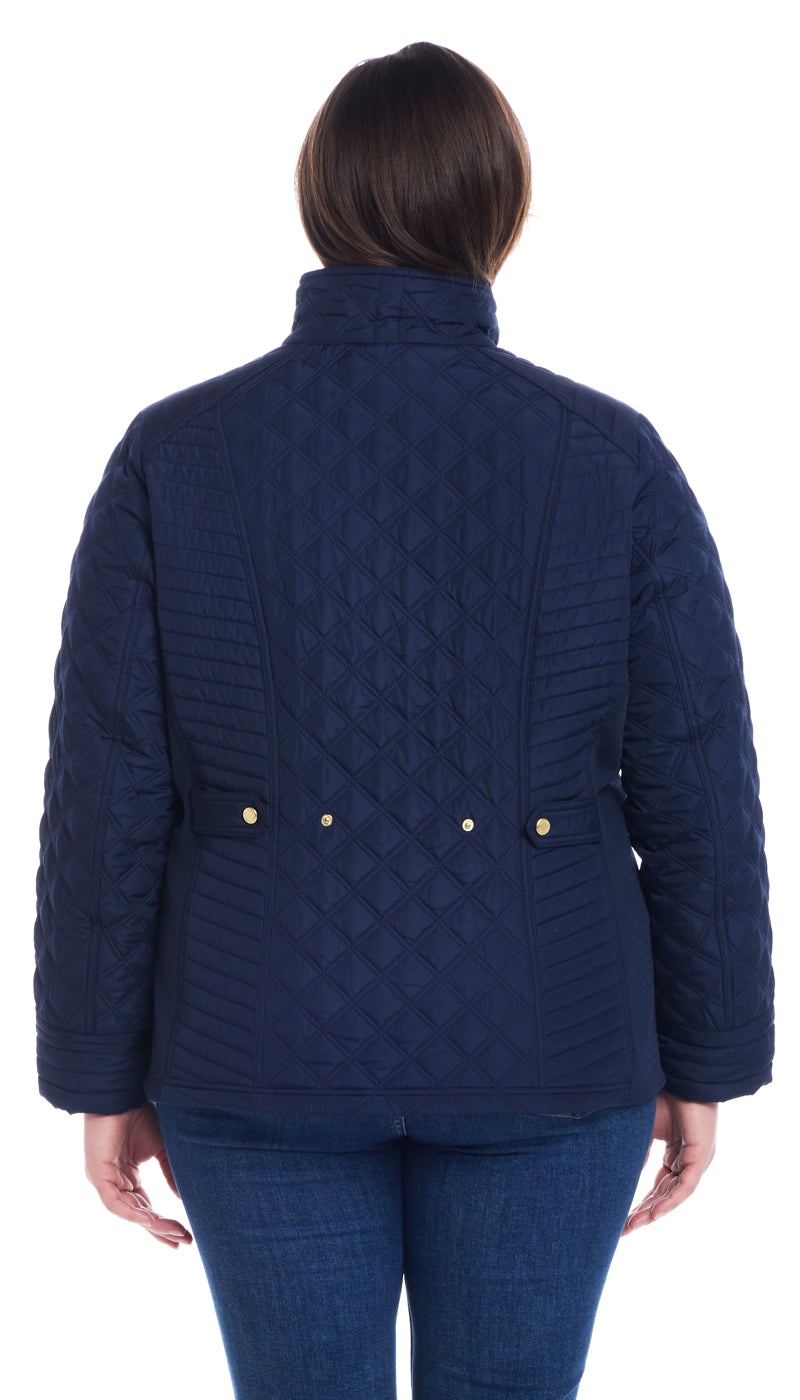 QUILTED JACKET WITH SIDE STRETCH