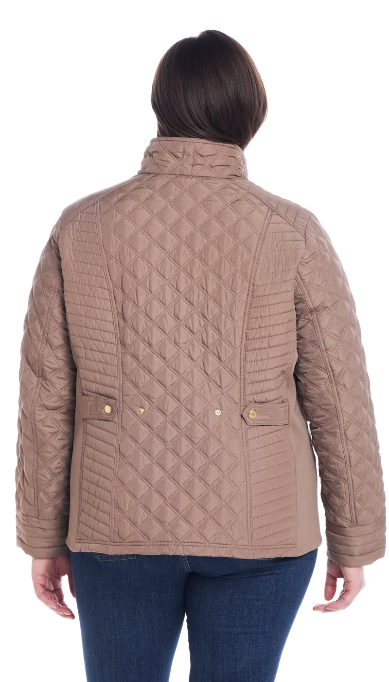 QUILTED JACKET WITH SIDE STRETCH