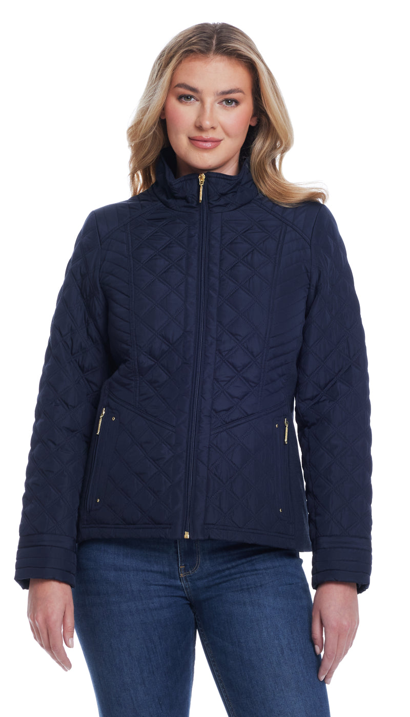 QUILTED JACKET WITH SIDE STRETCH