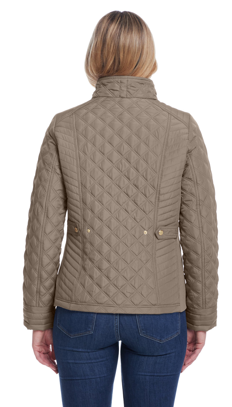 QUILTED JACKET WITH SIDE STRETCH