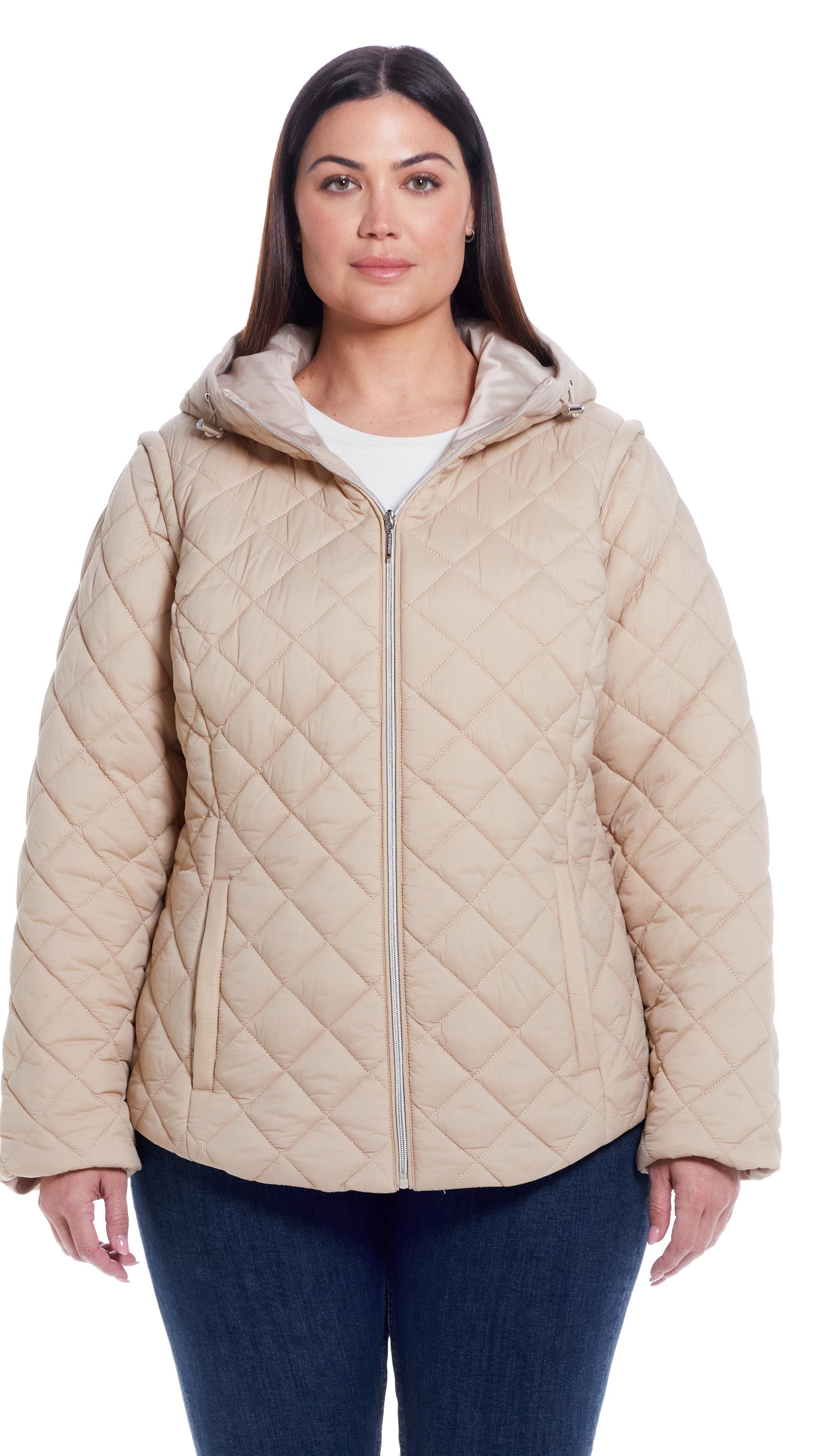 2 in 1 QUILTED JACKET TO VEST