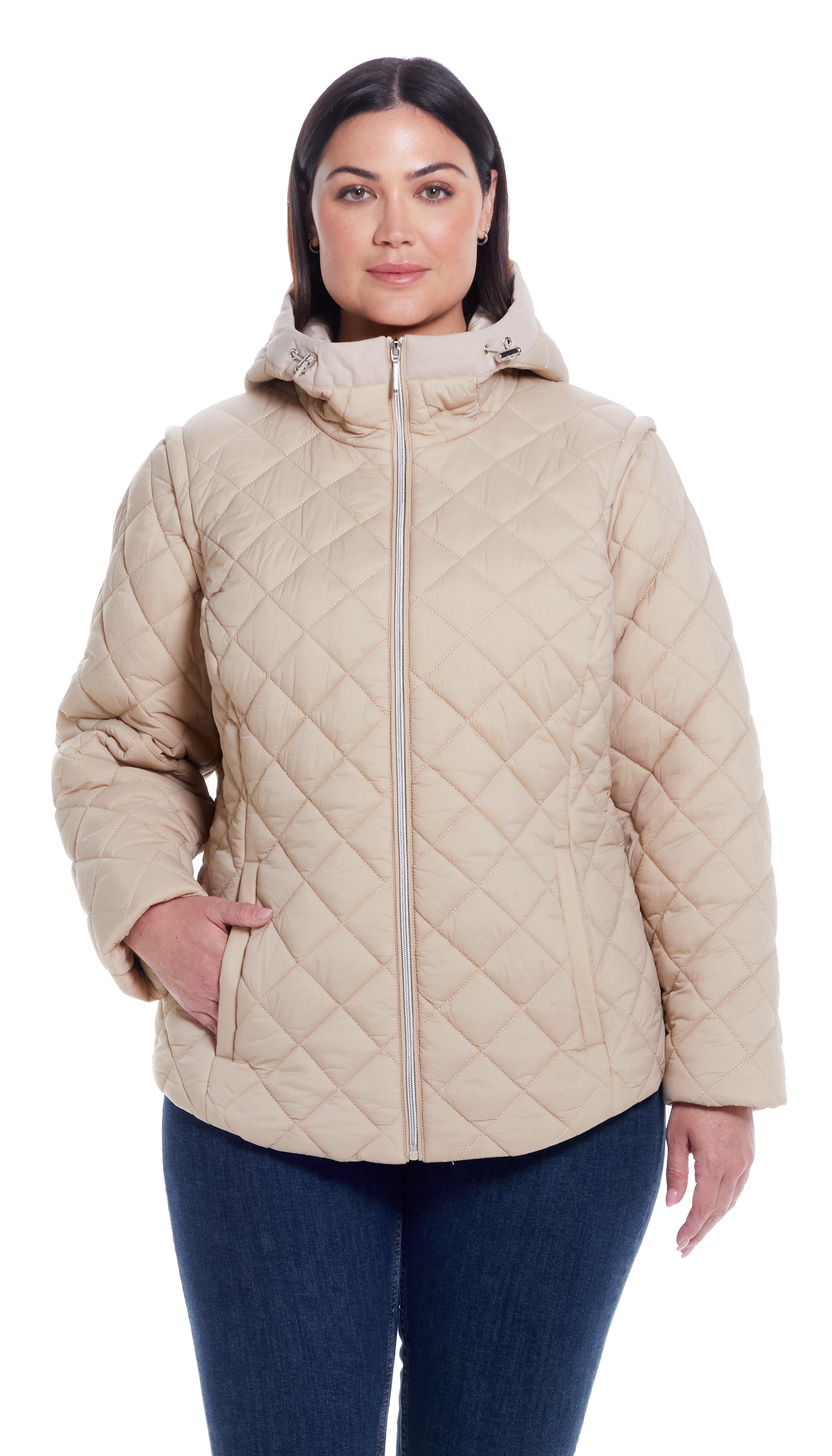2 in 1 QUILTED JACKET TO VEST