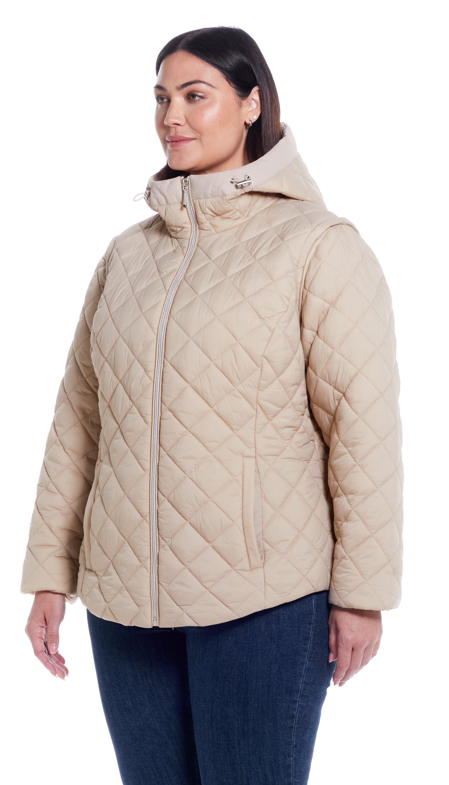 2 in 1 QUILTED JACKET TO VEST