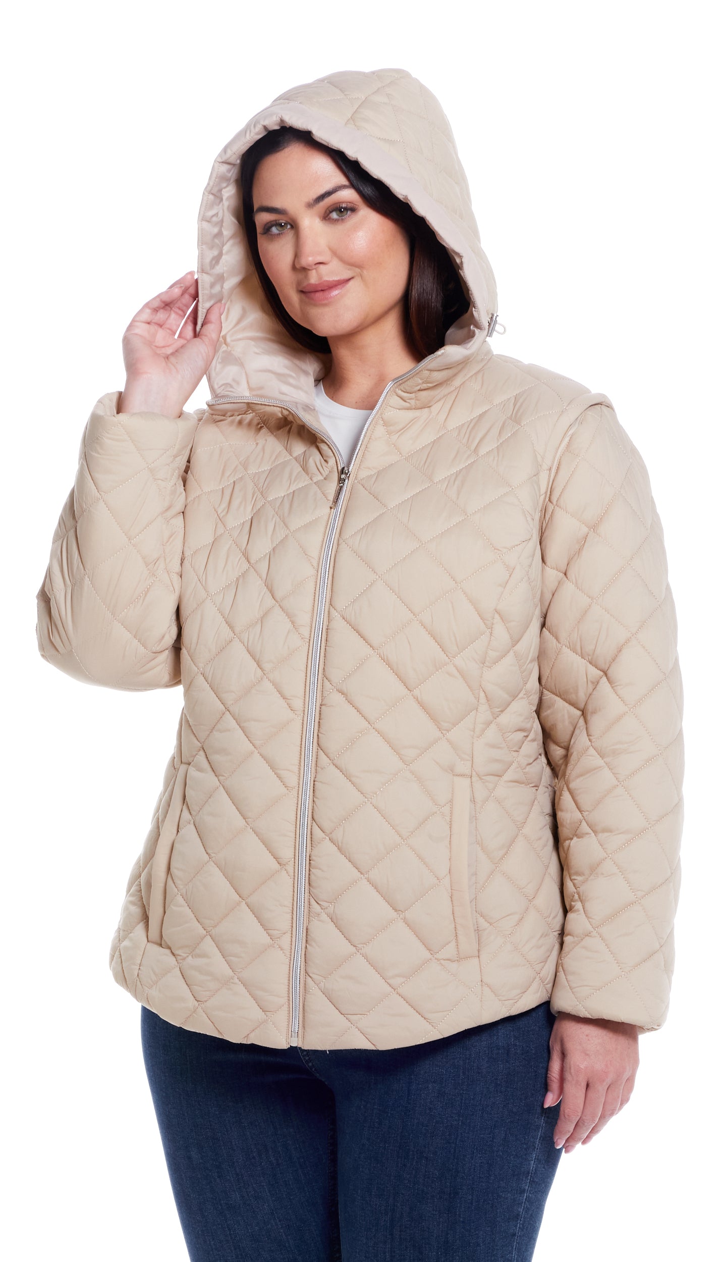 2 in 1 QUILTED JACKET TO VEST
