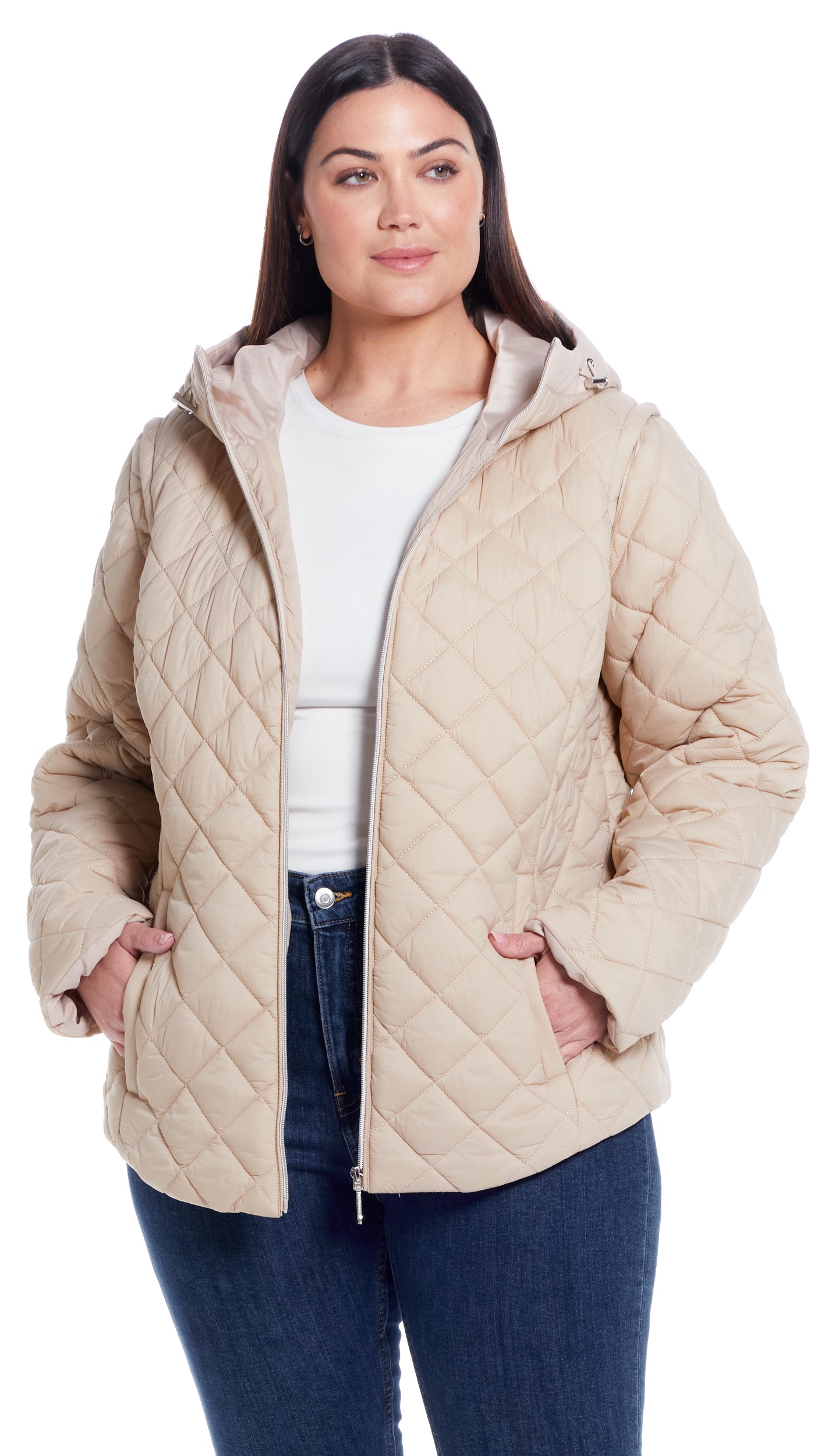 2 in 1 QUILTED JACKET TO VEST