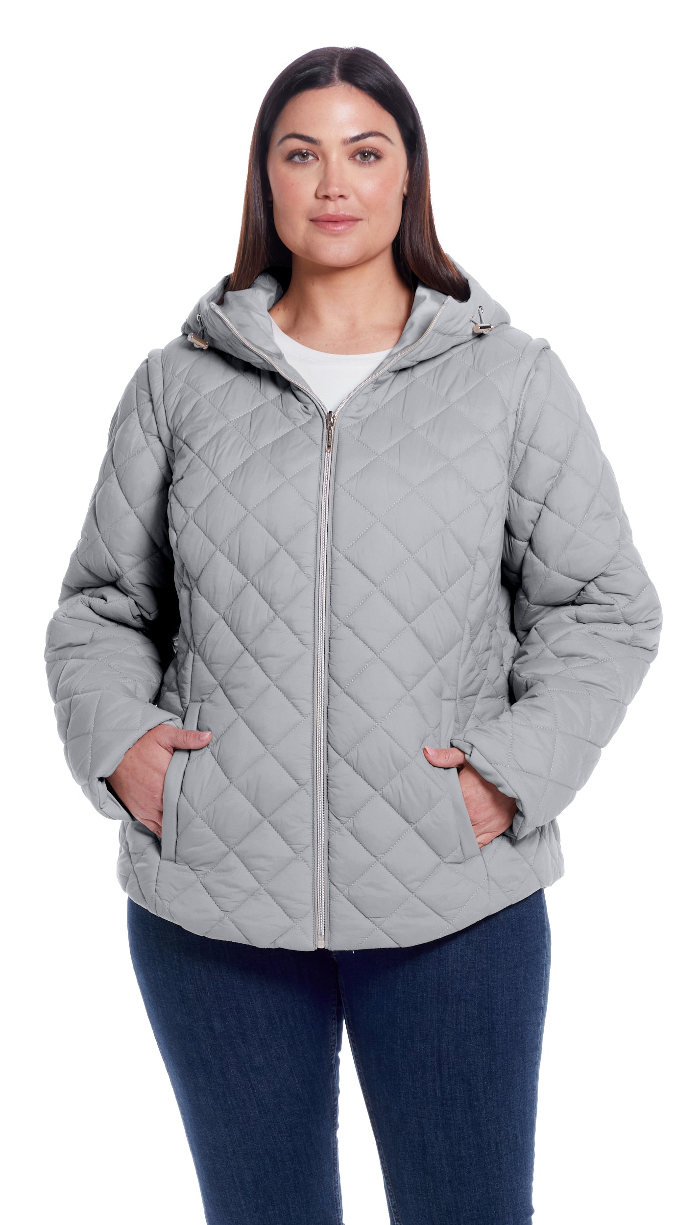 2 in 1 QUILTED JACKET TO VEST