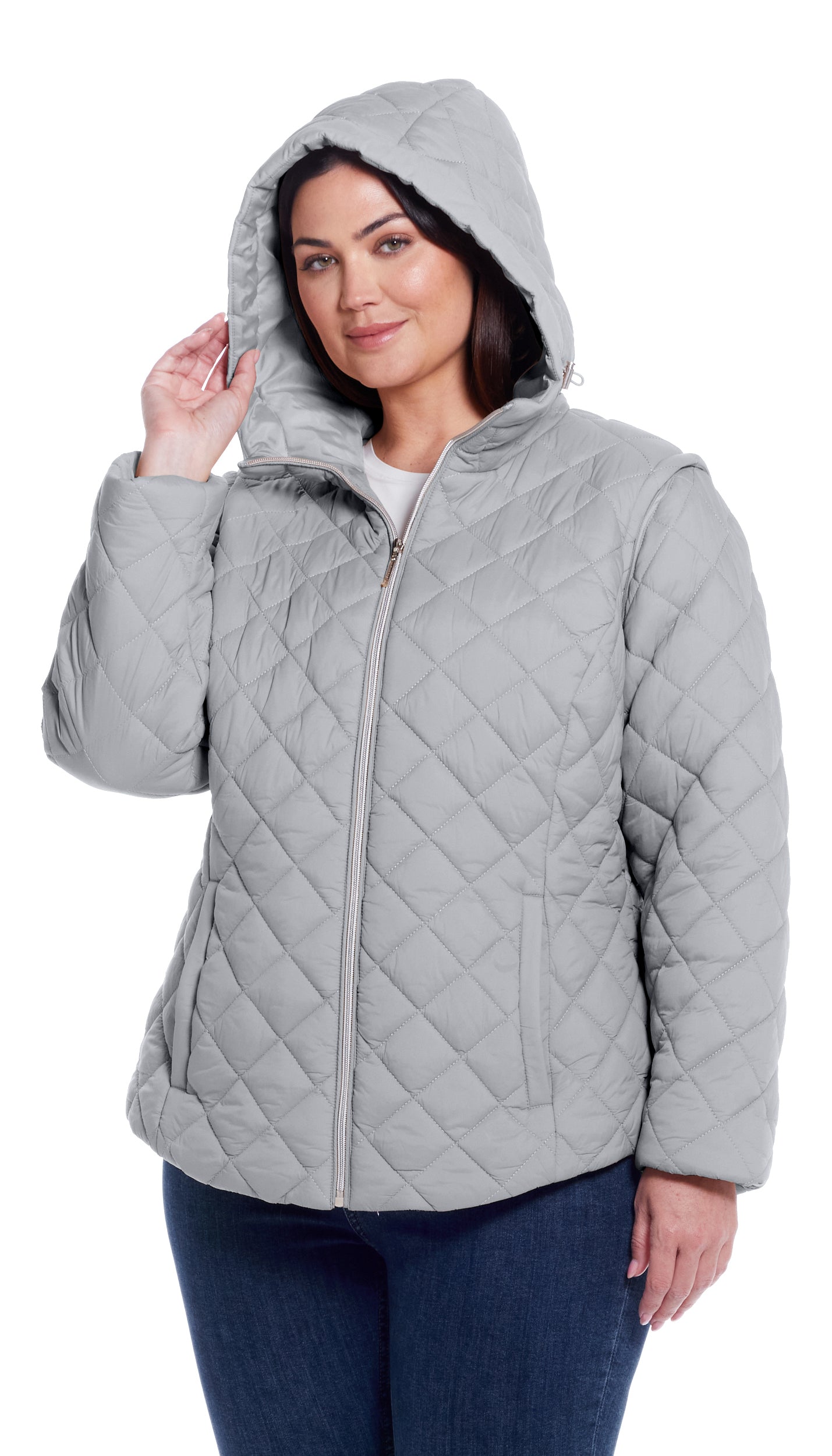 2 in 1 QUILTED JACKET TO VEST