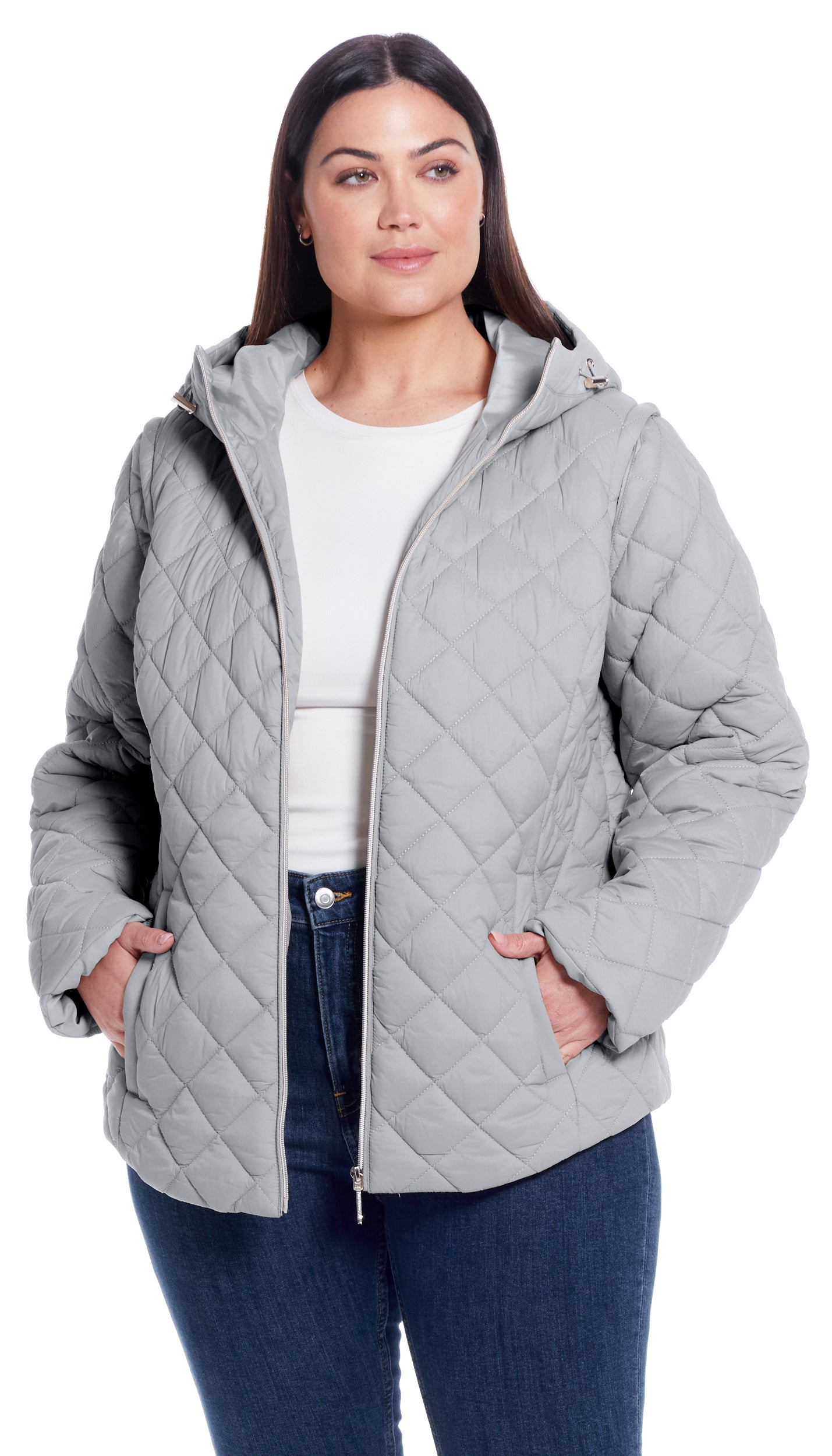 2 in 1 QUILTED JACKET TO VEST