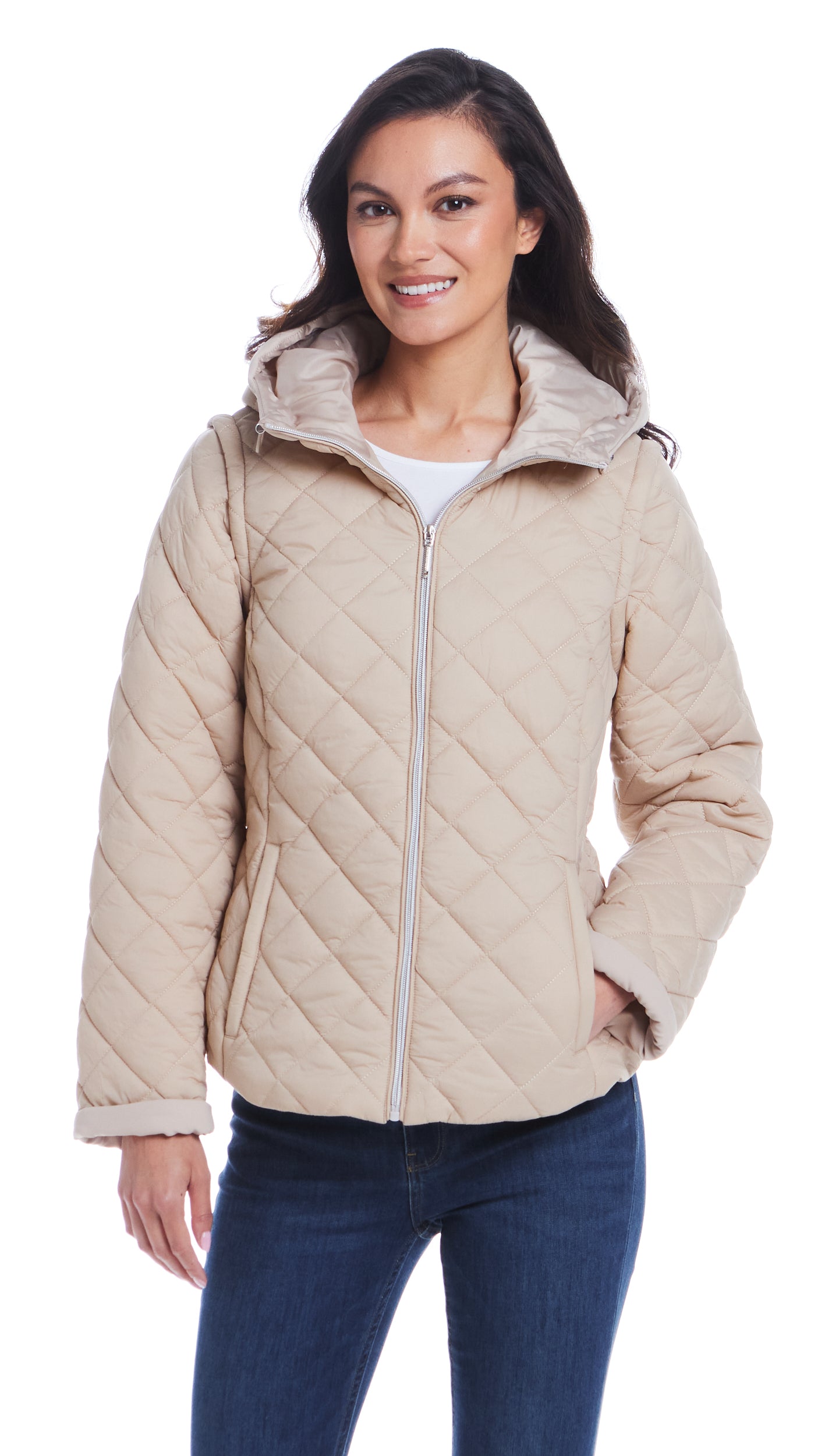 2 in 1 QUILTED JACKET TO VEST