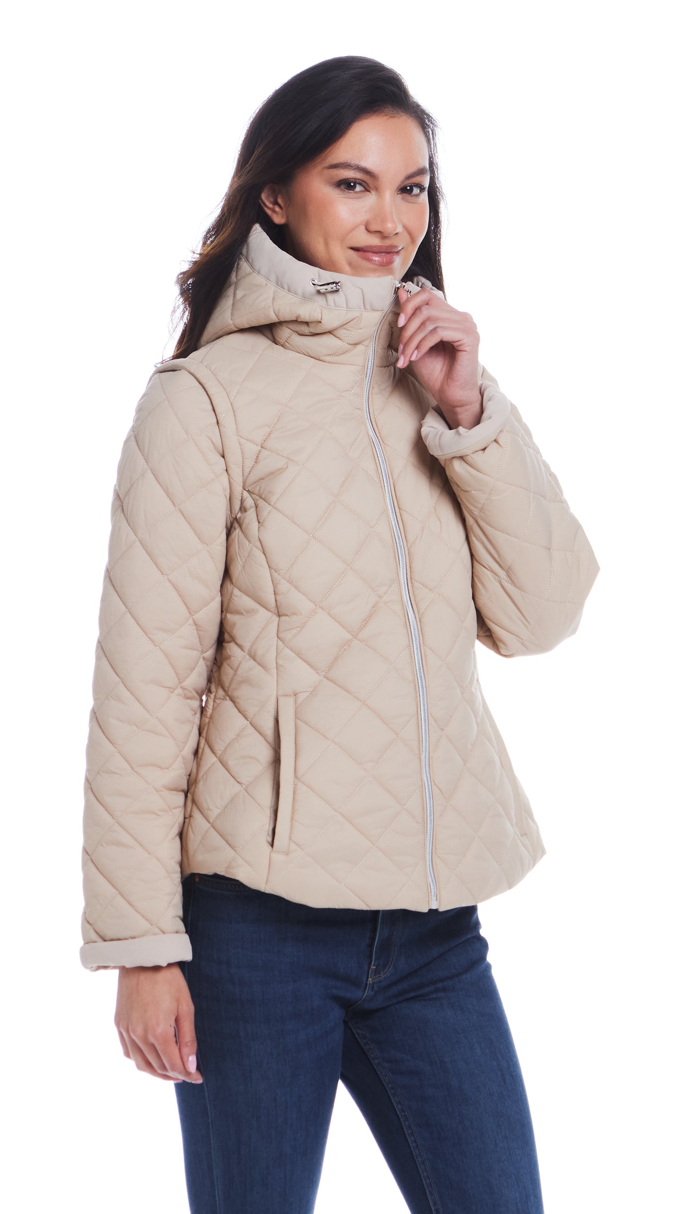 2 in 1 QUILTED JACKET TO VEST