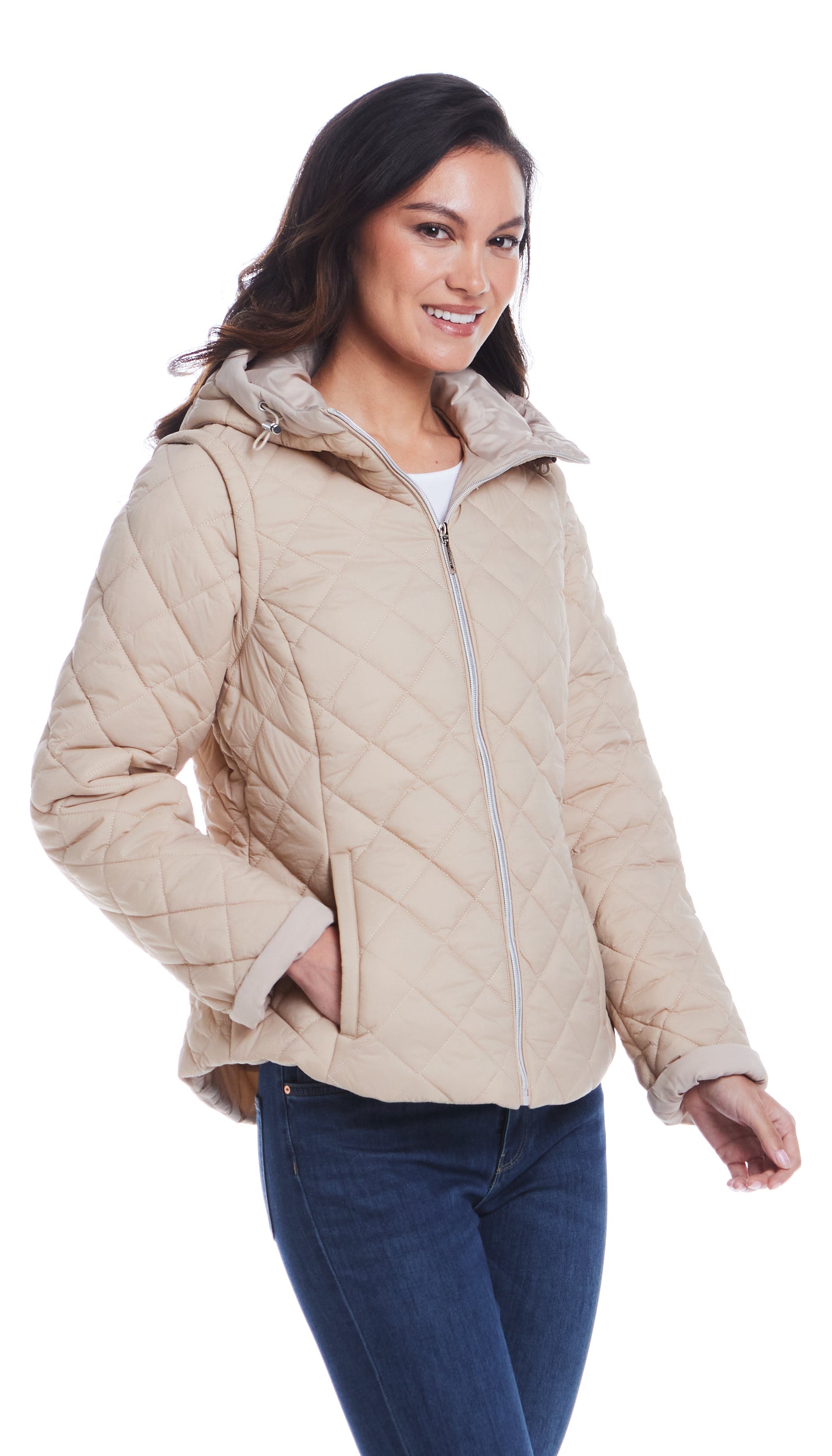 2 in 1 QUILTED JACKET TO VEST