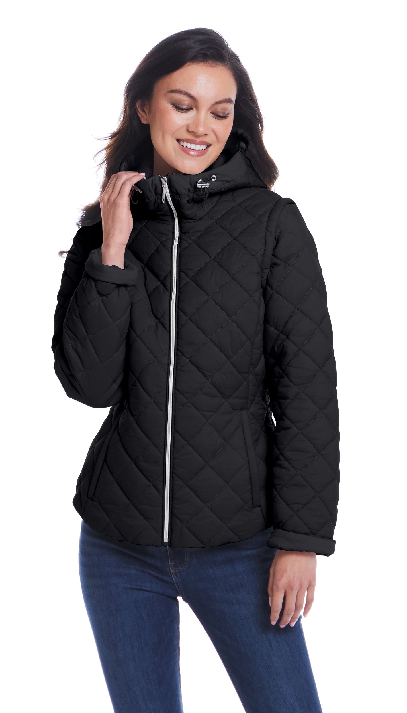 2 in 1 QUILTED JACKET TO VEST