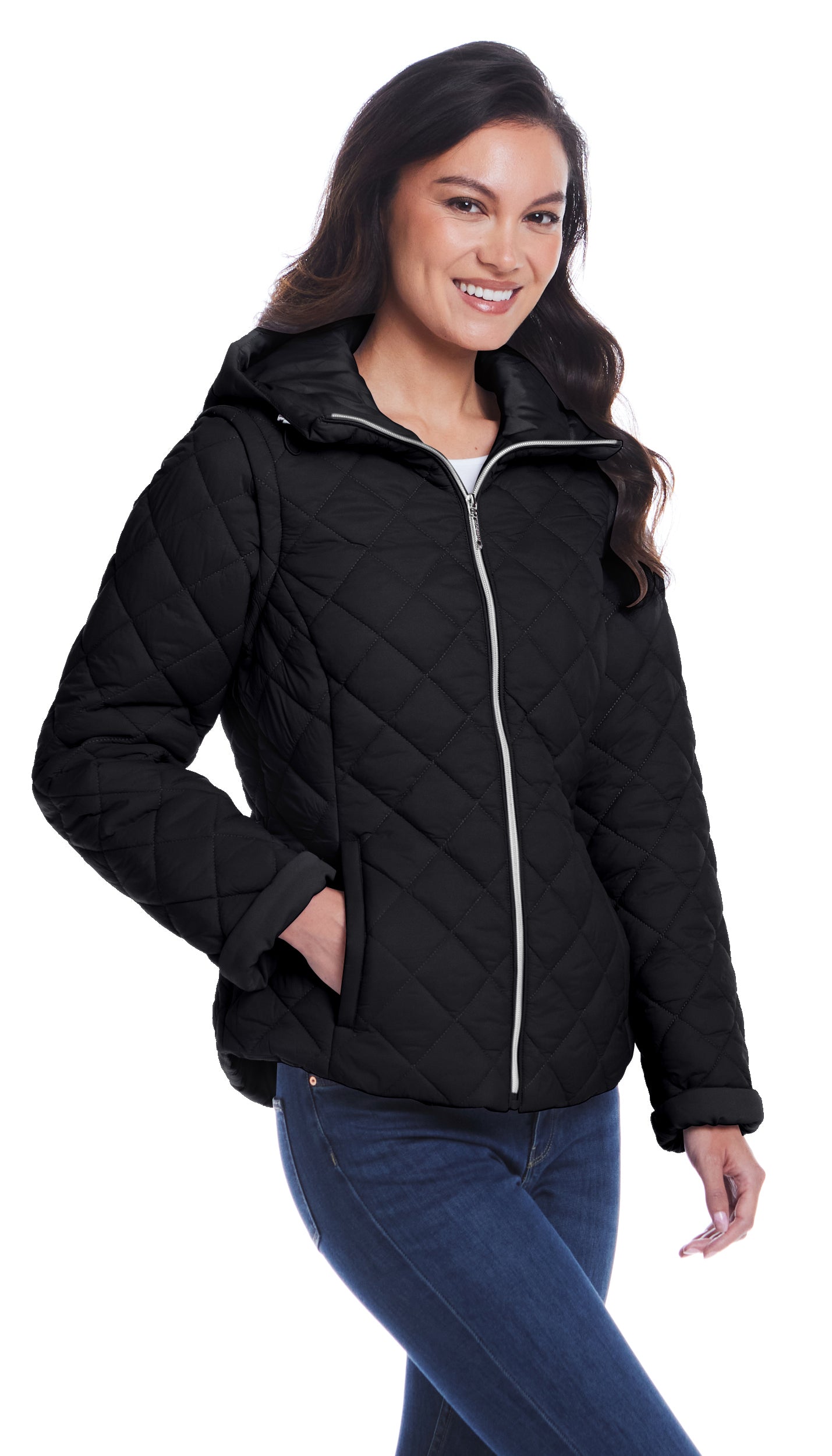 2 in 1 QUILTED JACKET TO VEST