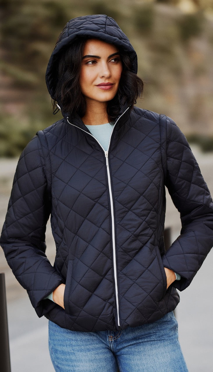 2 in 1 QUILTED JACKET TO VEST