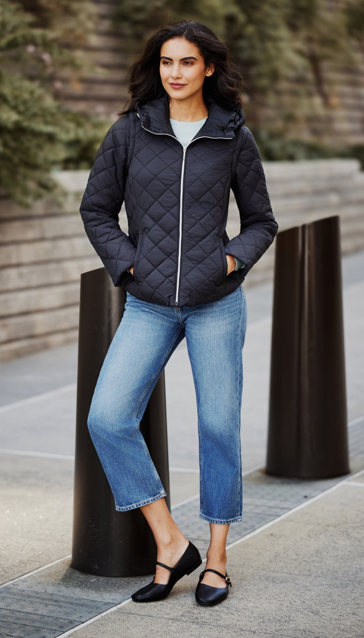 2 in 1 QUILTED JACKET TO VEST