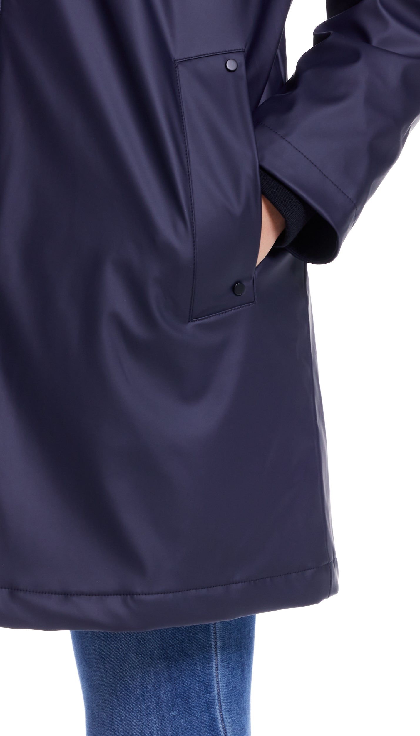 HOODED A-LINE RAIN SLICKER