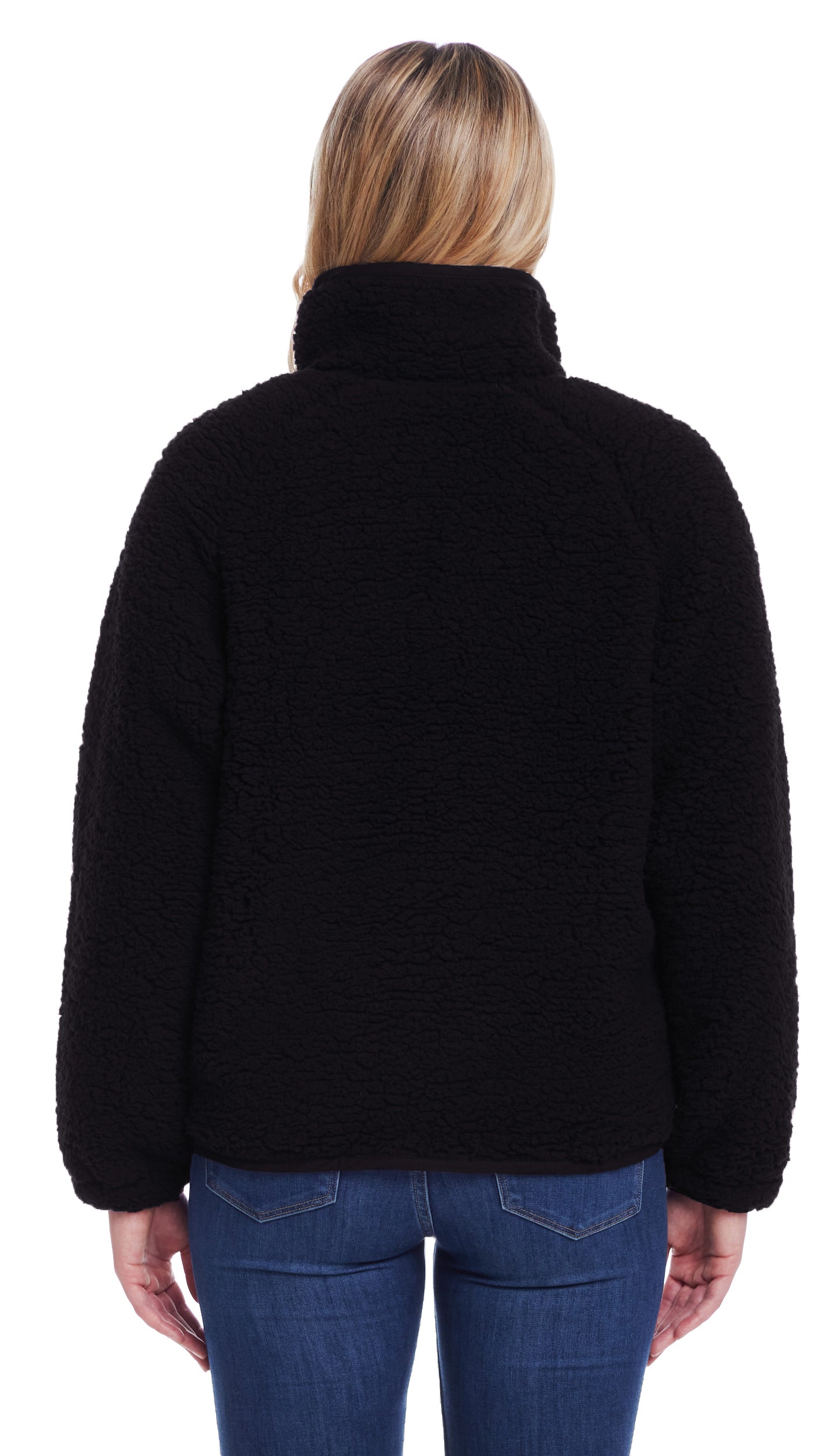SNAP FRONT COZY FLEECE JACKET