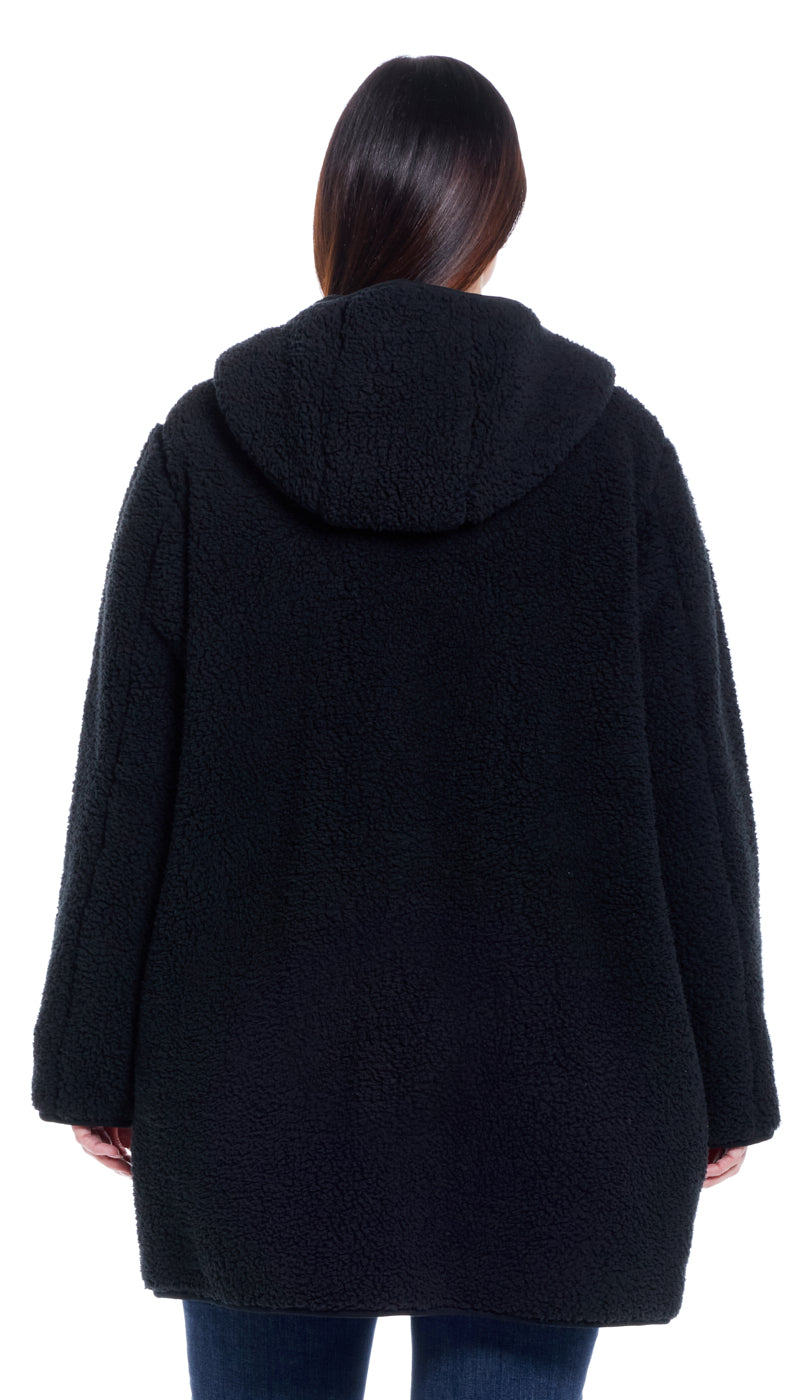 HOODED SHERPA FLEECE