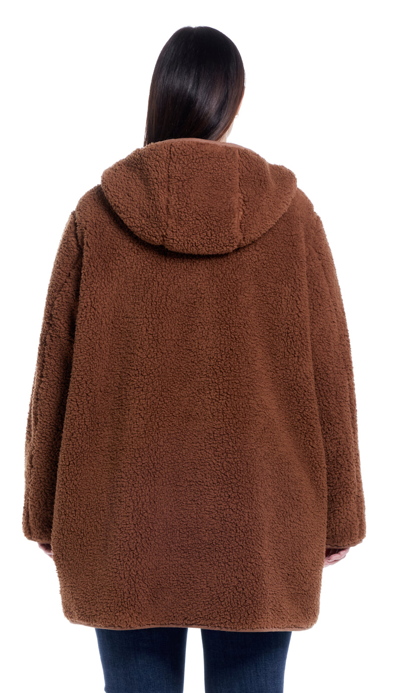 HOODED SHERPA FLEECE