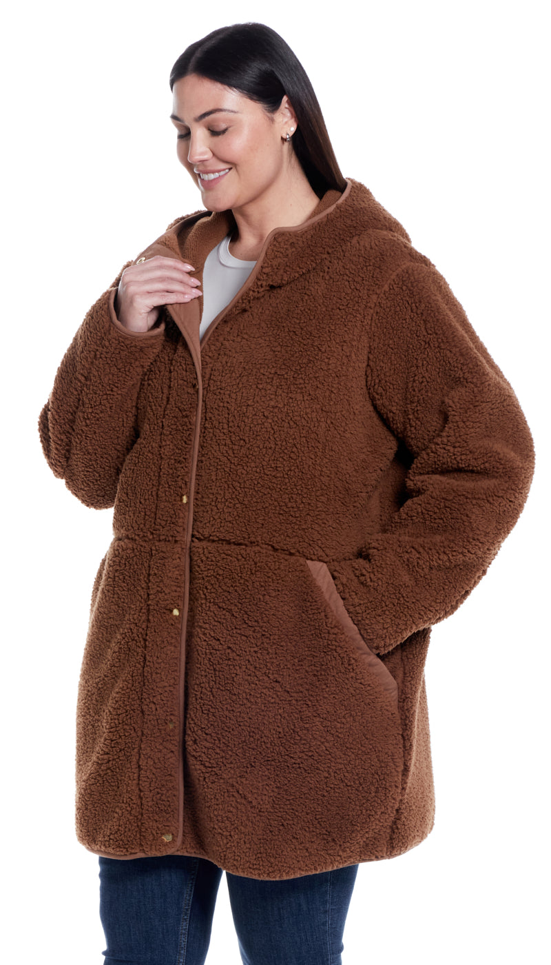 HOODED SHERPA FLEECE