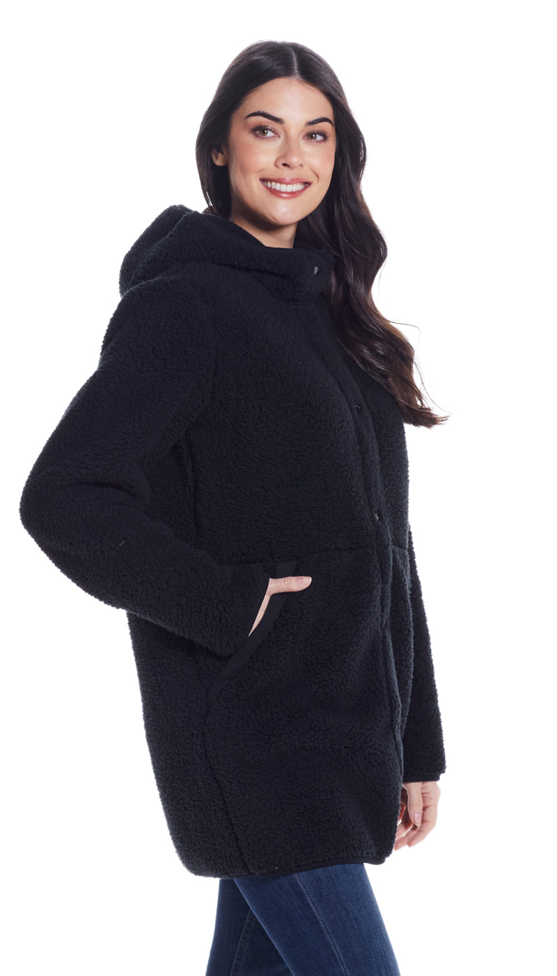 HOODED SHERPA FLEECE