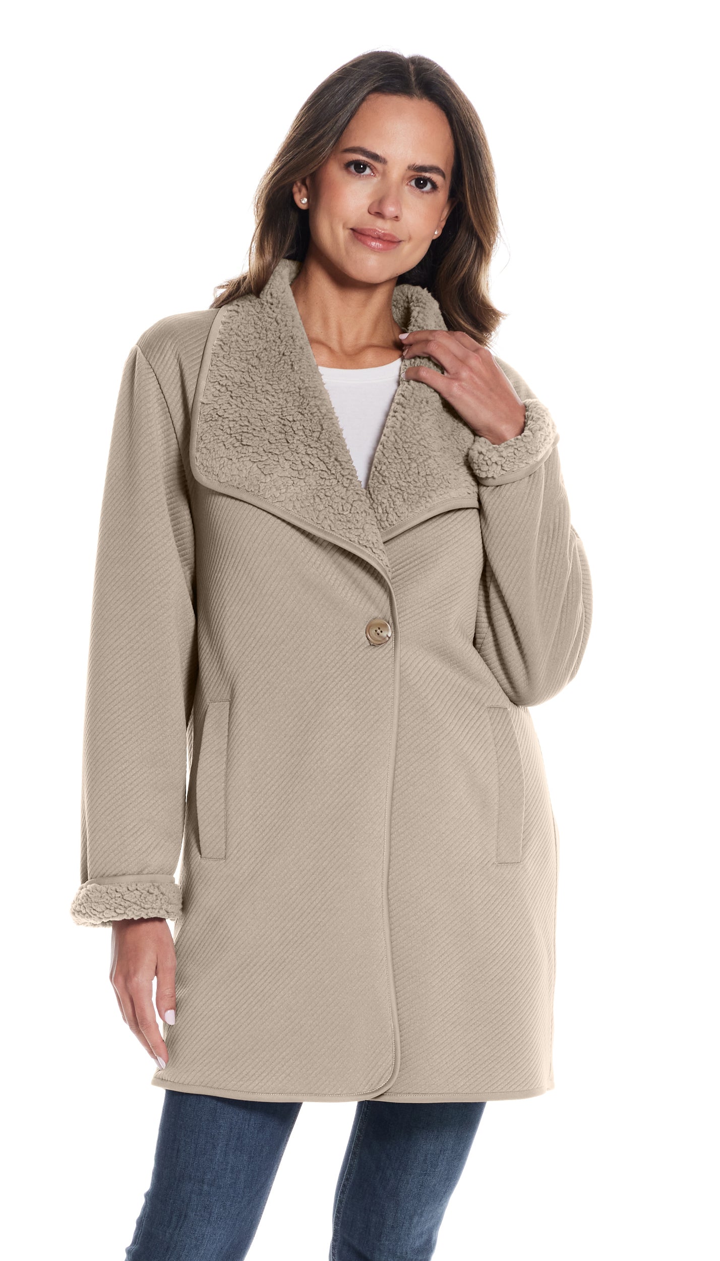 REVERSIBLE COZY COATIGAN