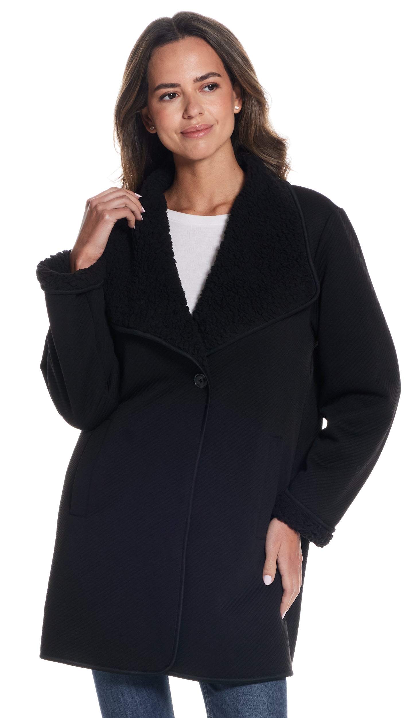 REVERSIBLE COZY COATIGAN
