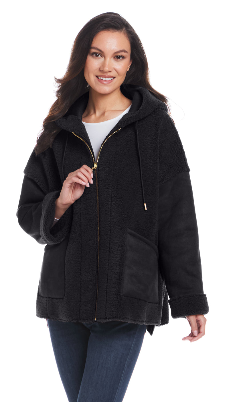 REVERSIBLE FAUX SHEARLING