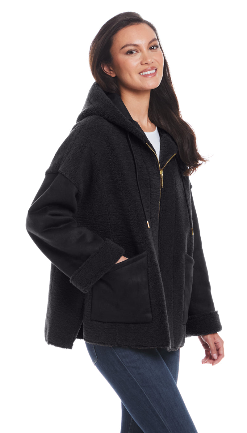 REVERSIBLE FAUX SHEARLING