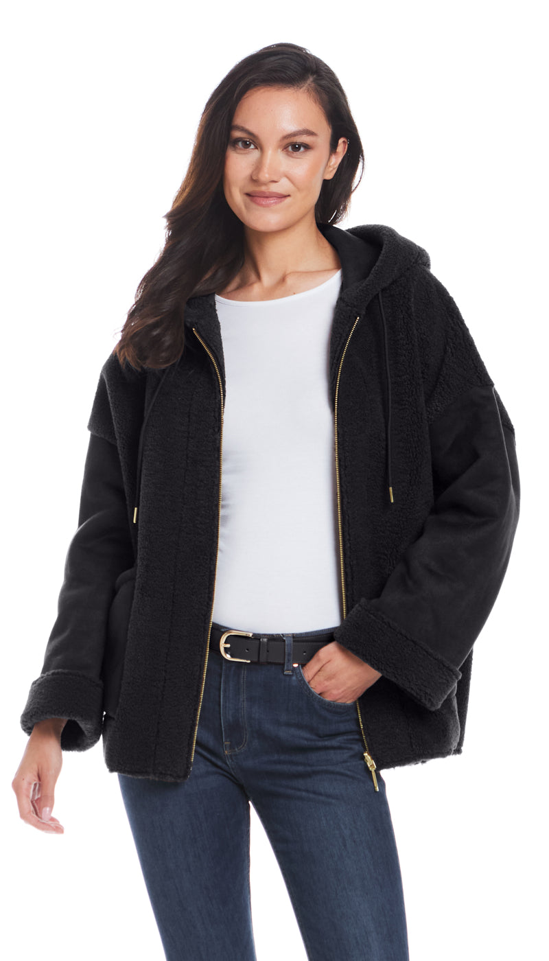 REVERSIBLE FAUX SHEARLING