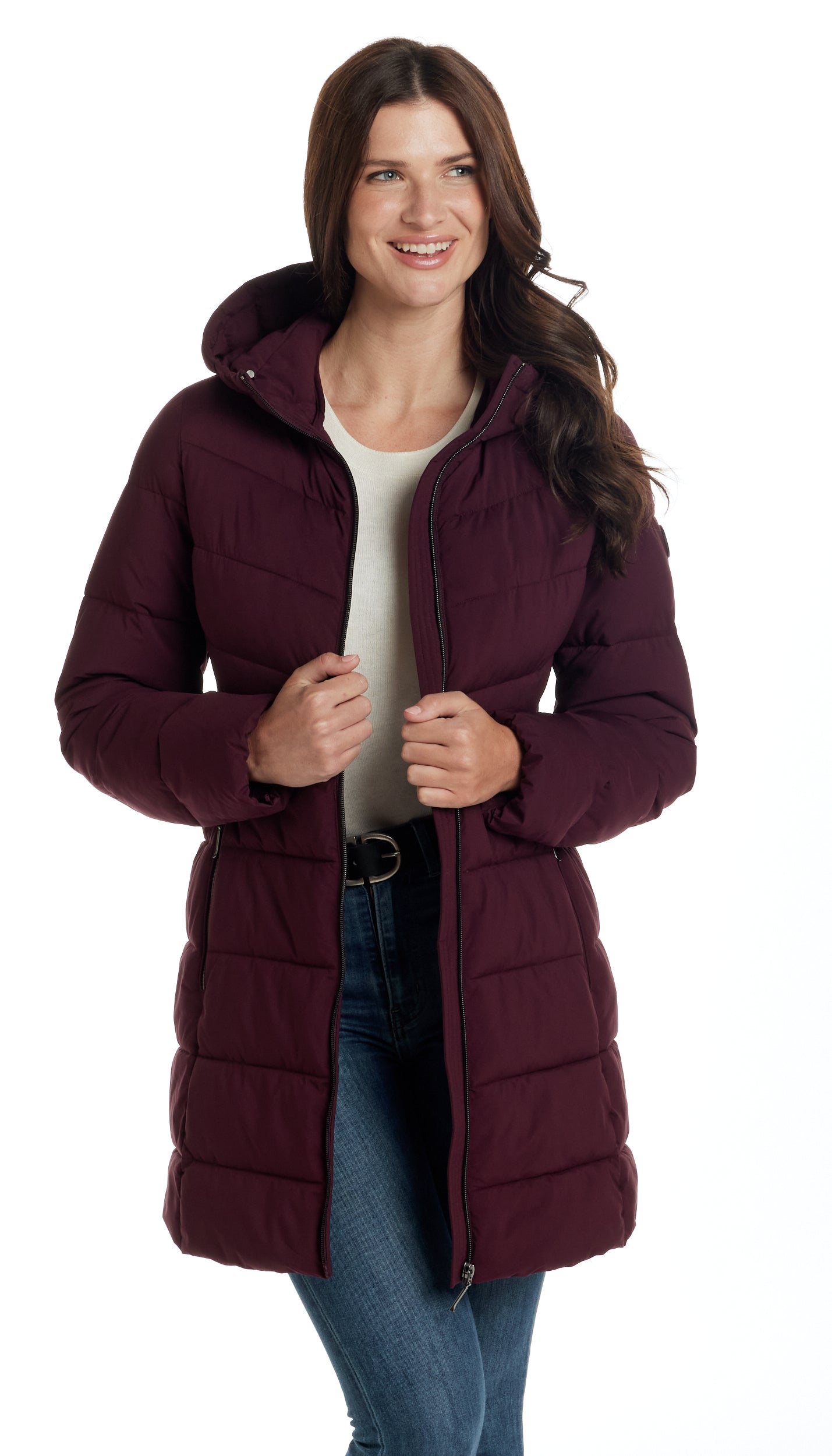 BOUCLE JACKET WITH KNIT SLEEVES
