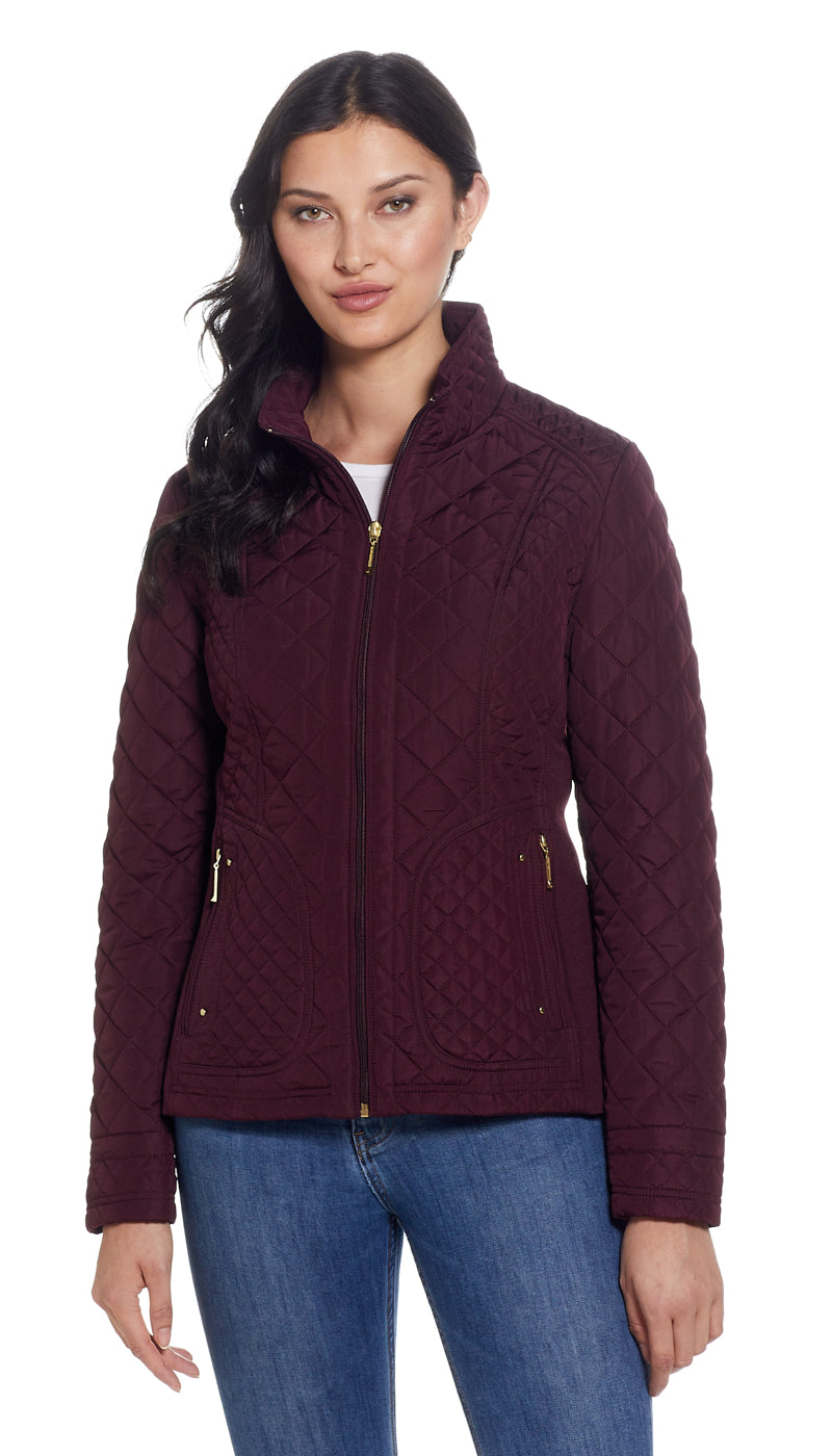 QUILTED JACKET WITH SIDE STRETCH