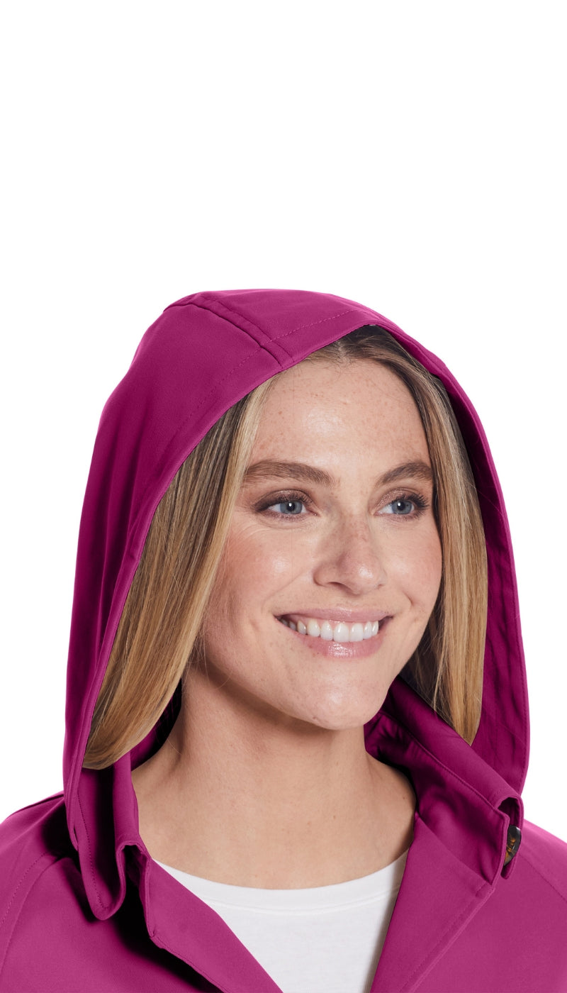 BUTTON FRONT HOODED TOPPER