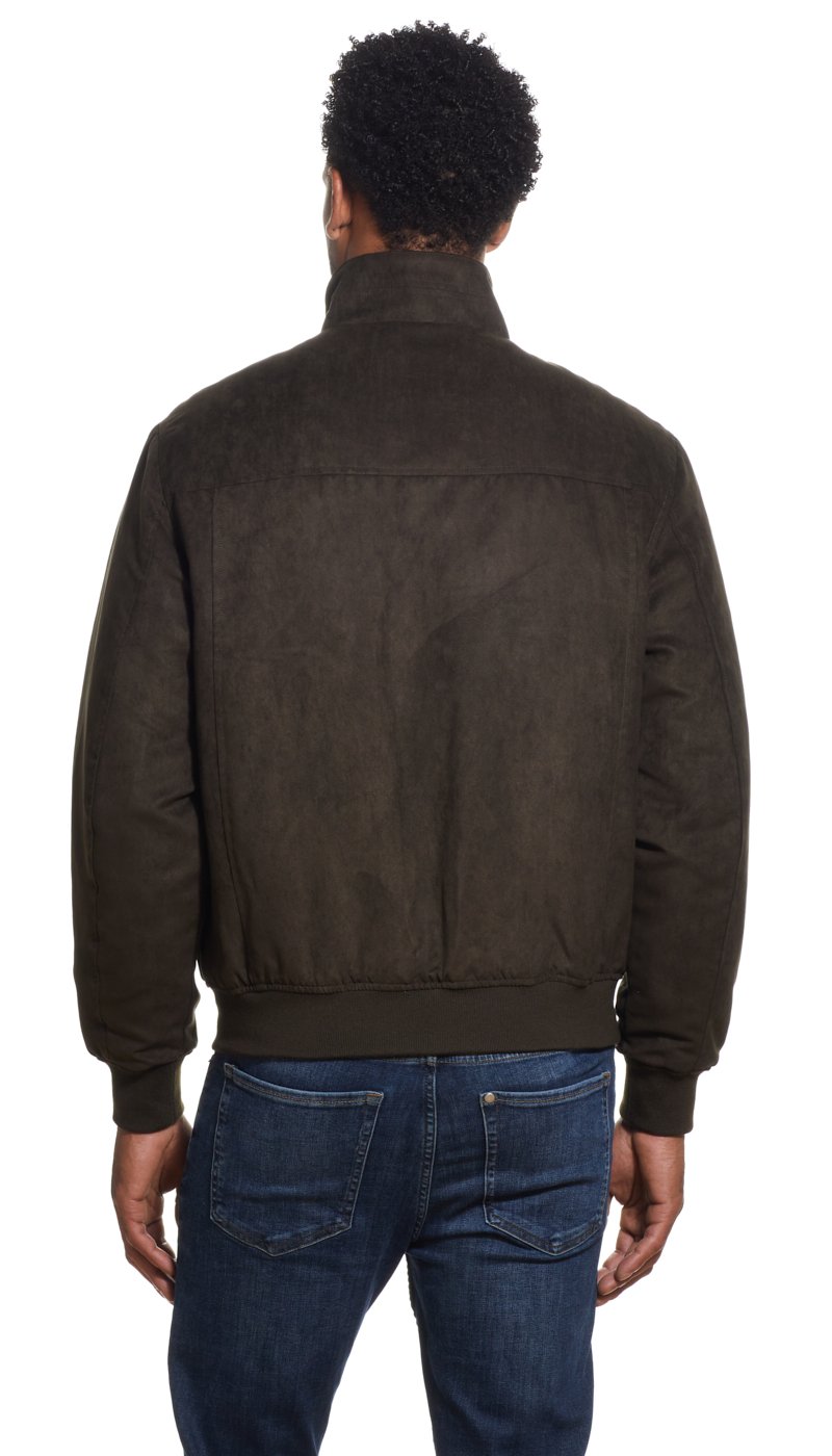 MICROSUEDE BOMBER JACKET